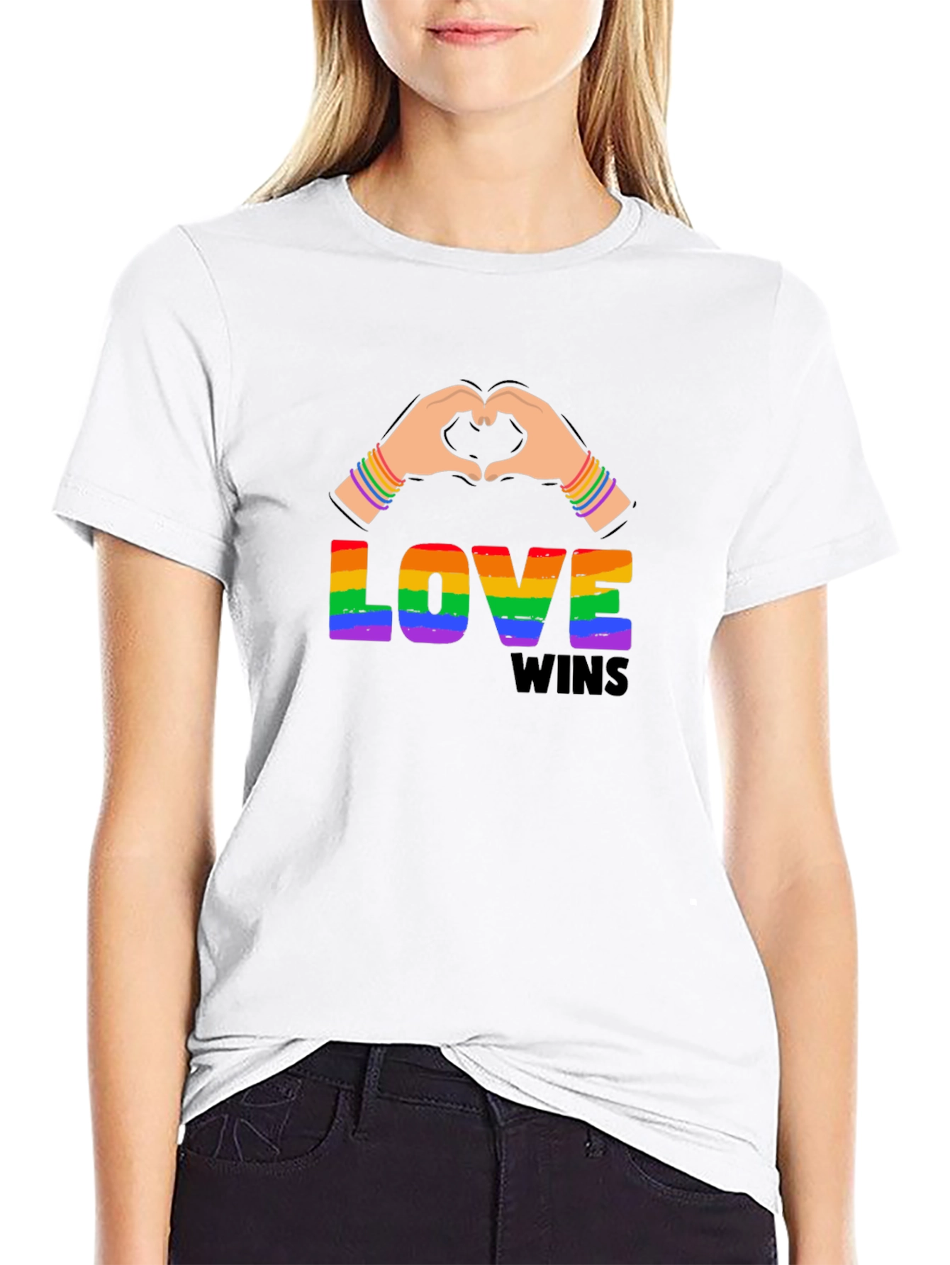 Love Wins Rainbow Graphic Tee