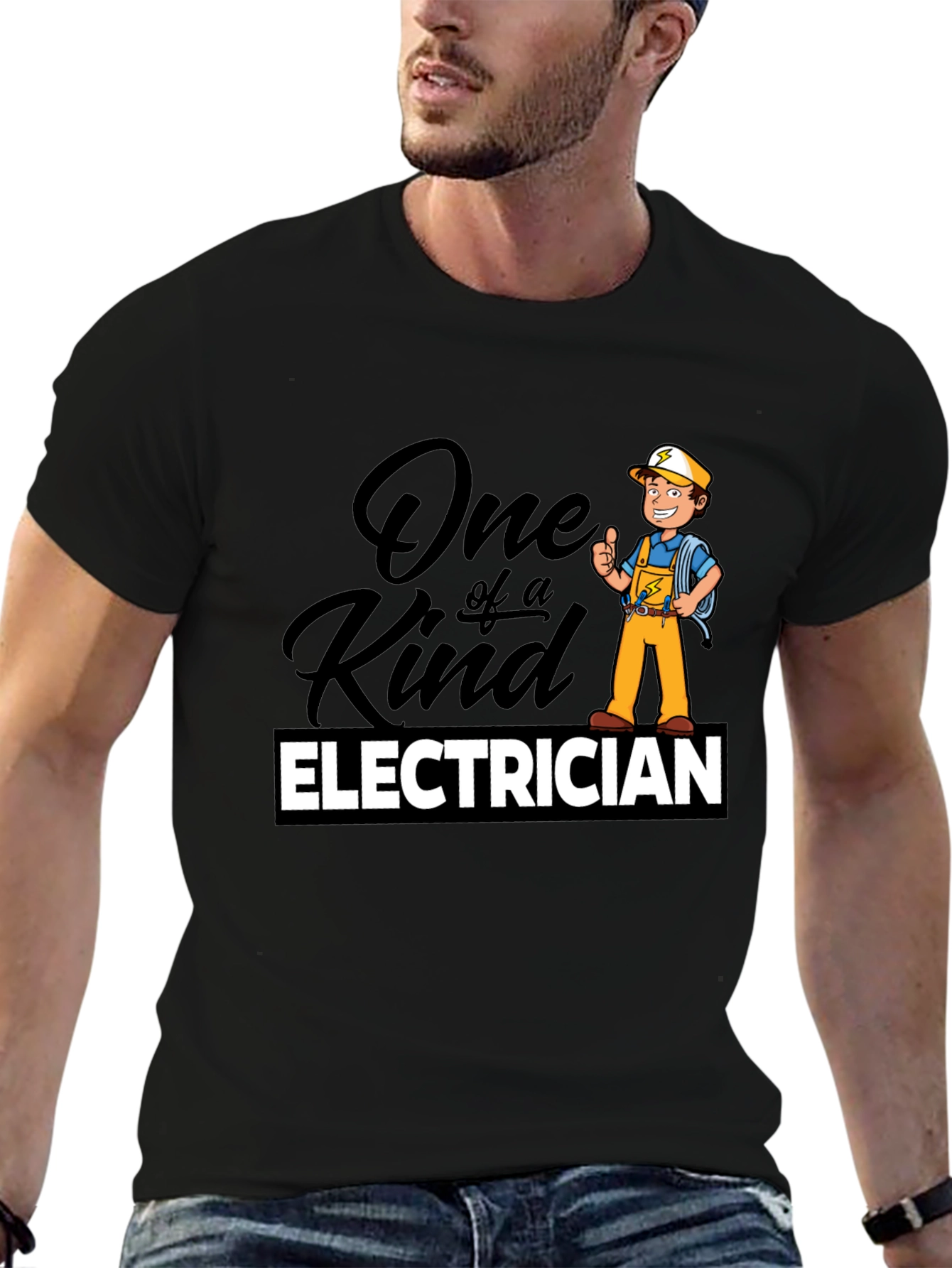 One of a Kind Electrician T-Shirt - Black