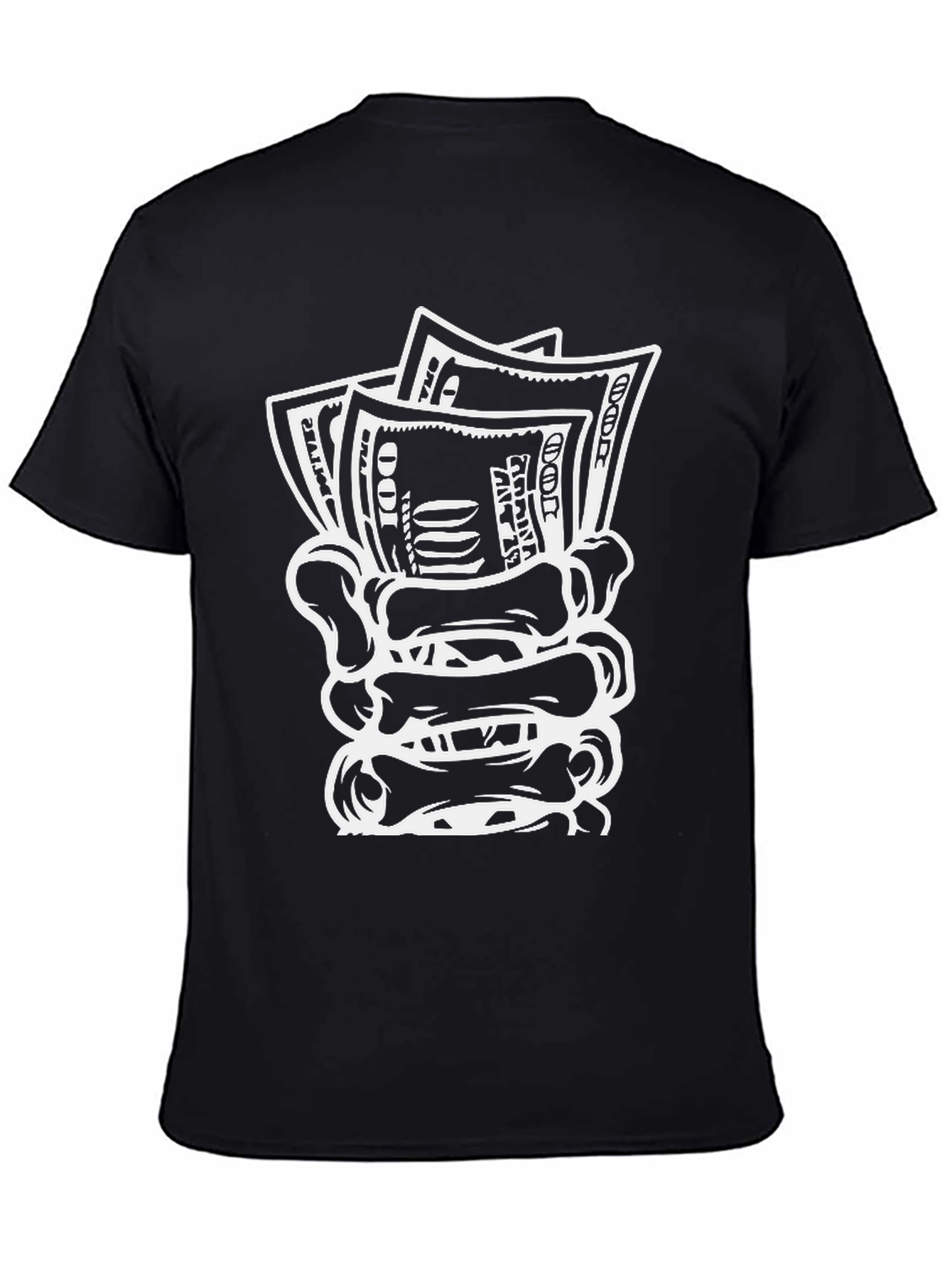 Money Skeleton Hand Graphic Tee