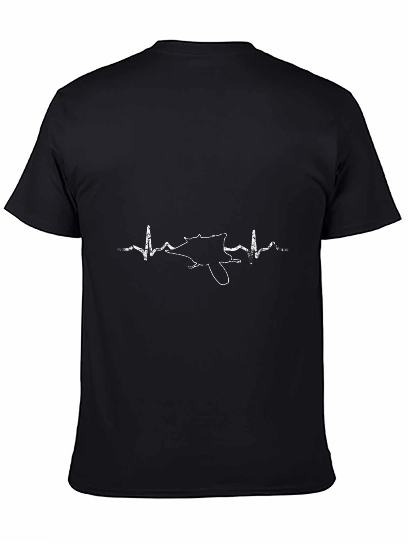 Heartbeat Sugar Glider Black T-Shirt
