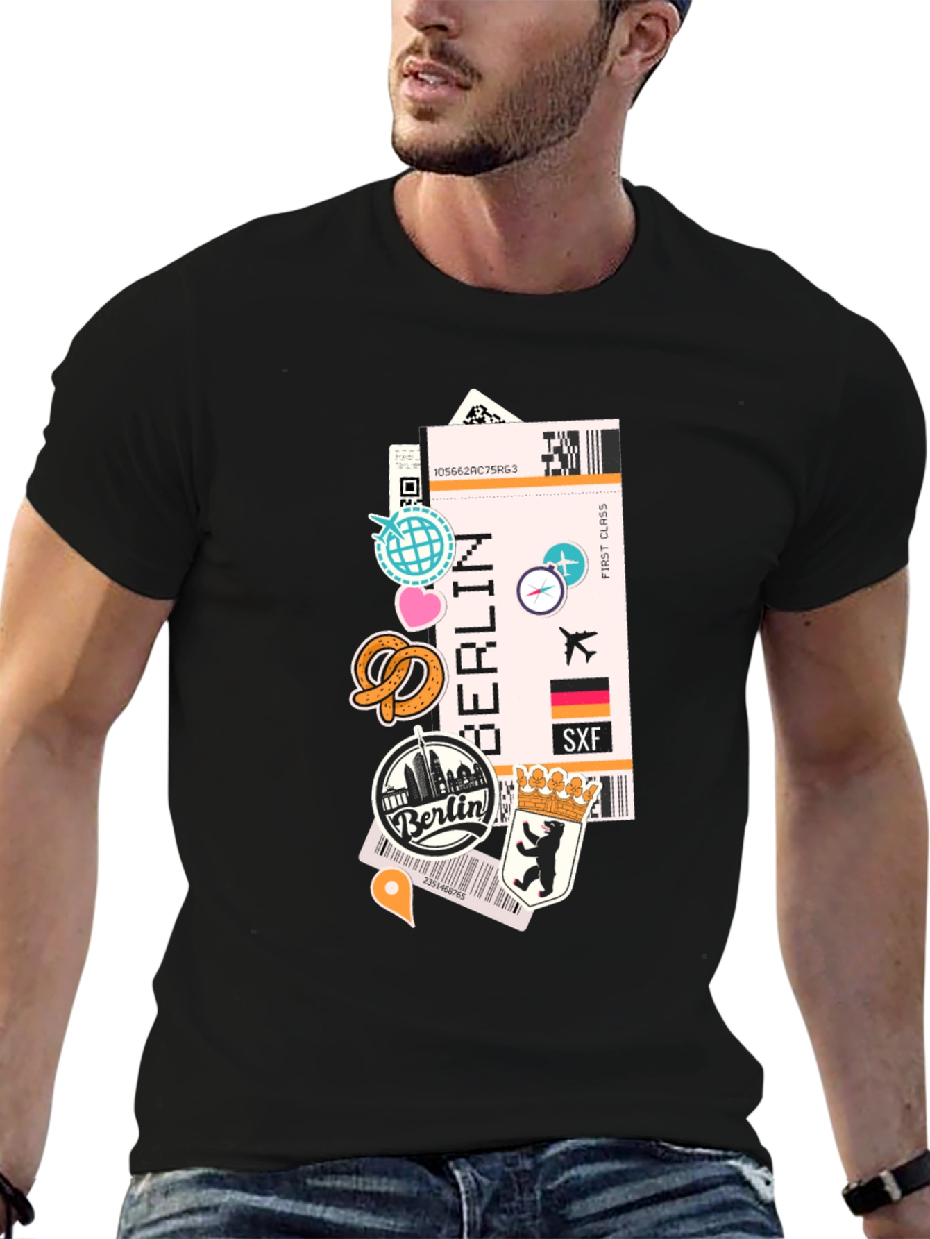Berlin Travel Ticket T-Shirt - Adventure Awaits