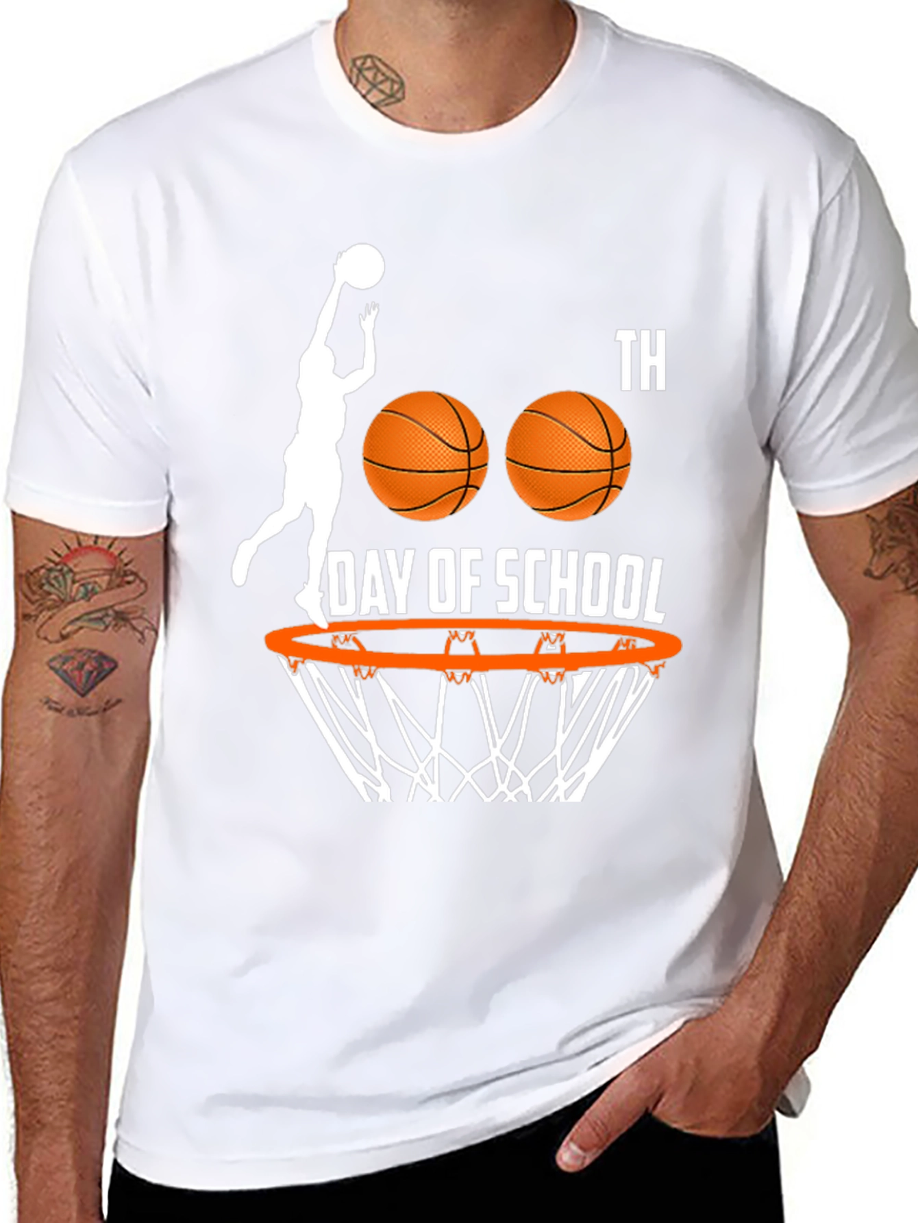 100th Day of School Basketball T-Shirt
