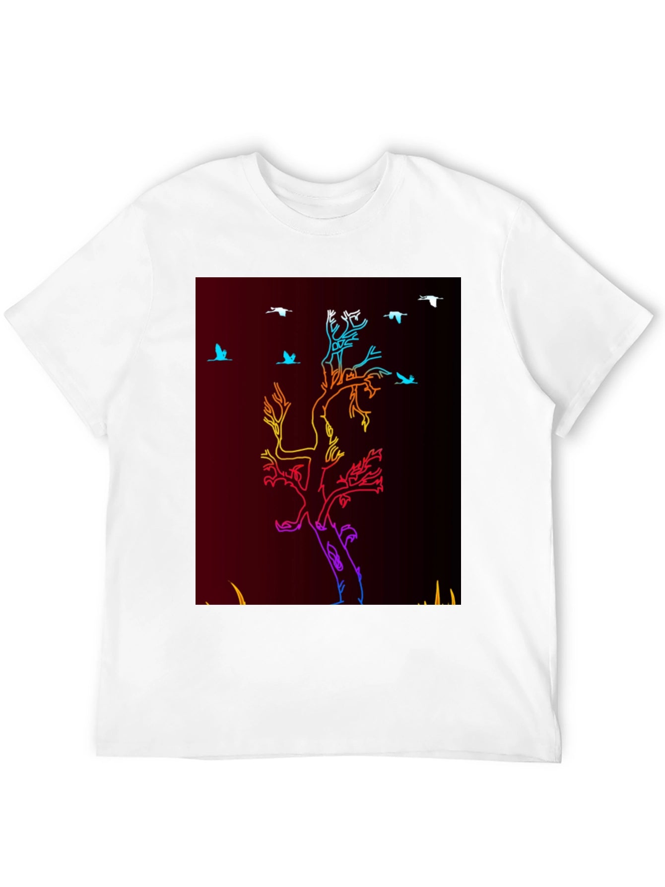 Neon Tree & Birds Graphic Tee
