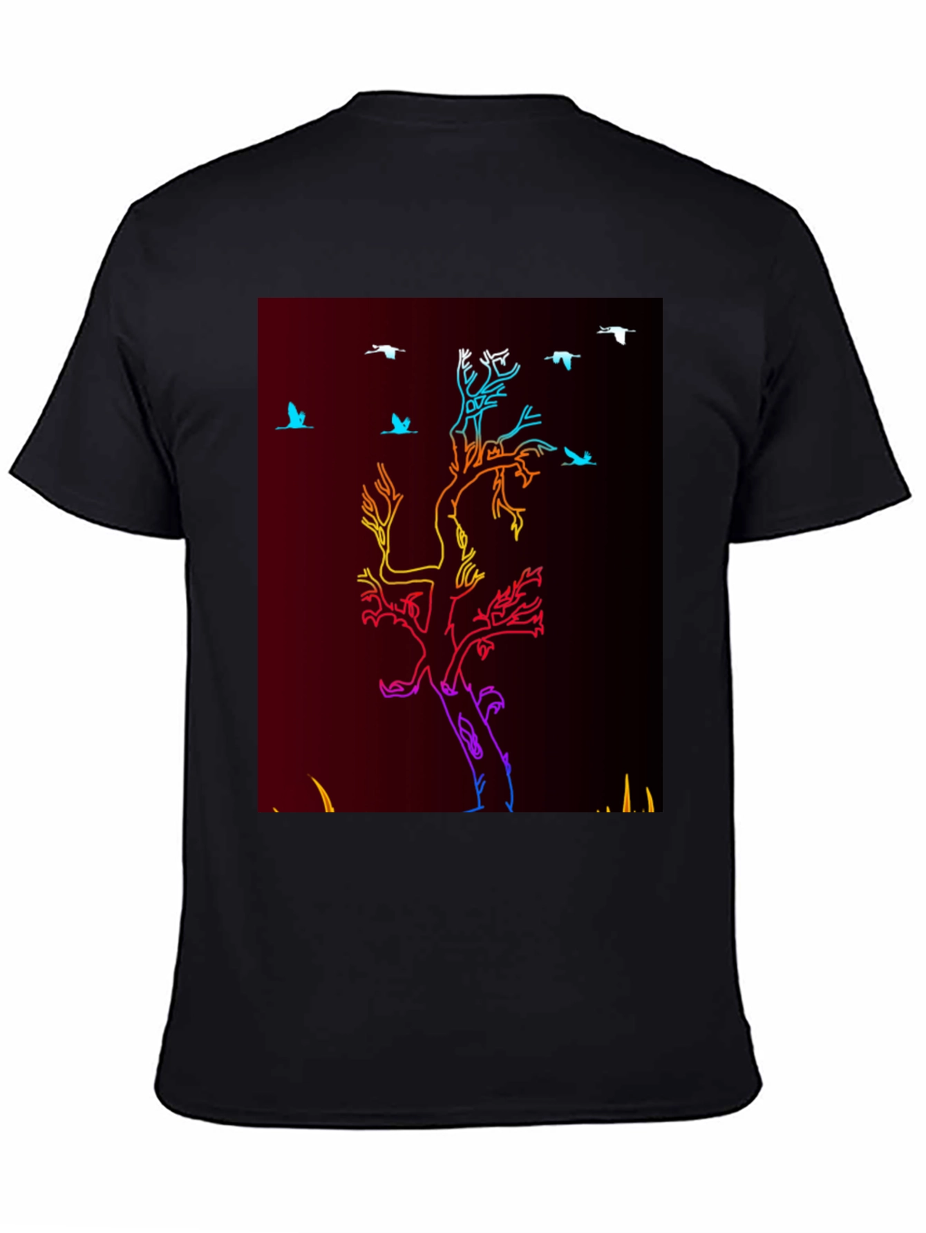 Neon Tree & Birds Graphic Tee