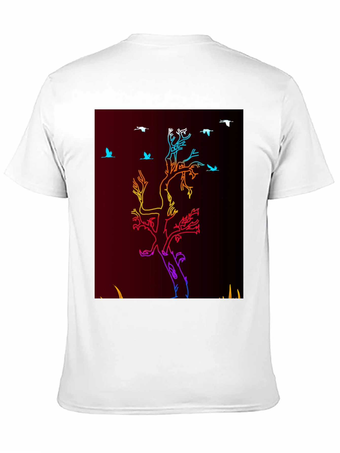 Neon Tree & Birds Graphic Tee