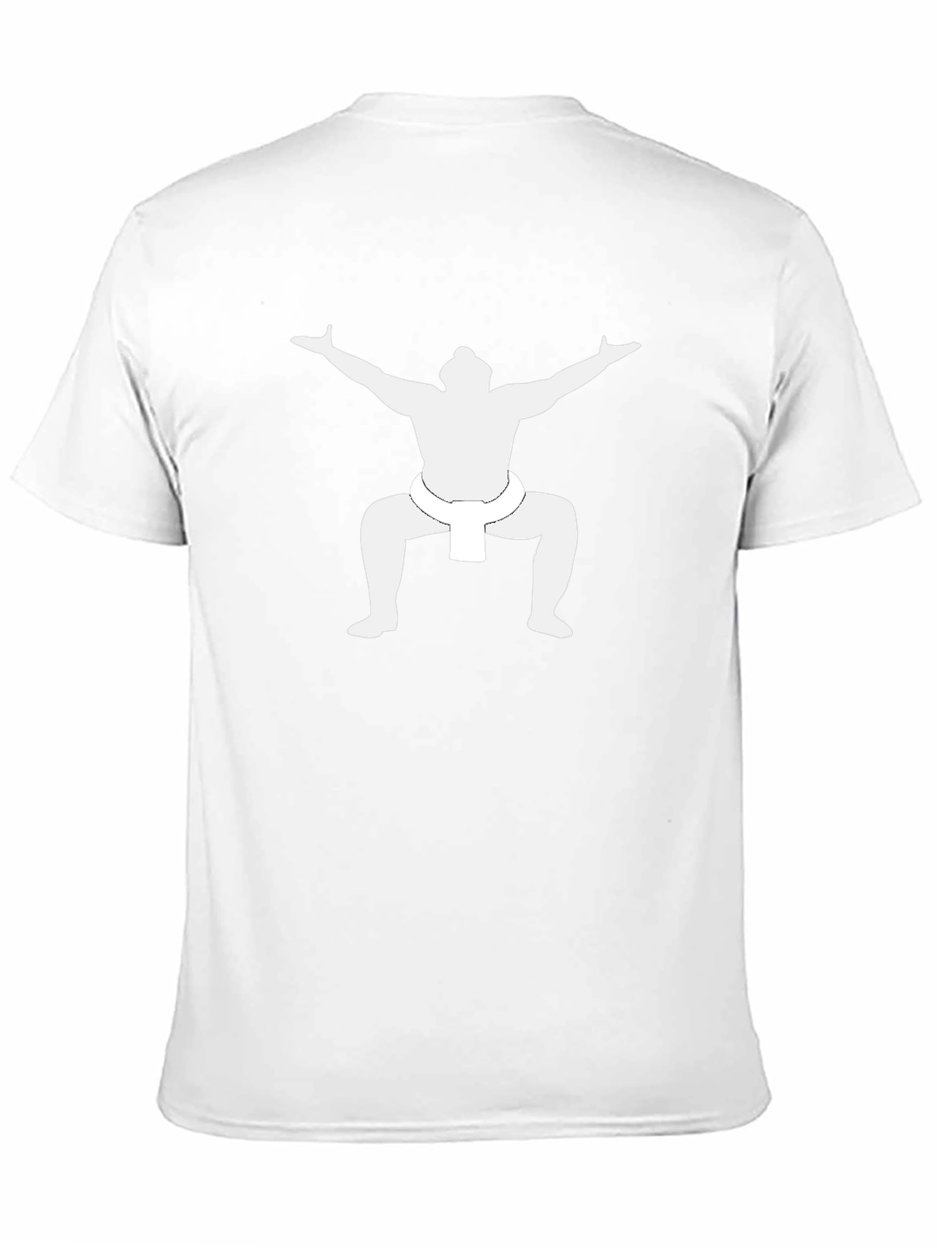 Sumo Wrestler Graphic Tee - Black Casual T-Shirt