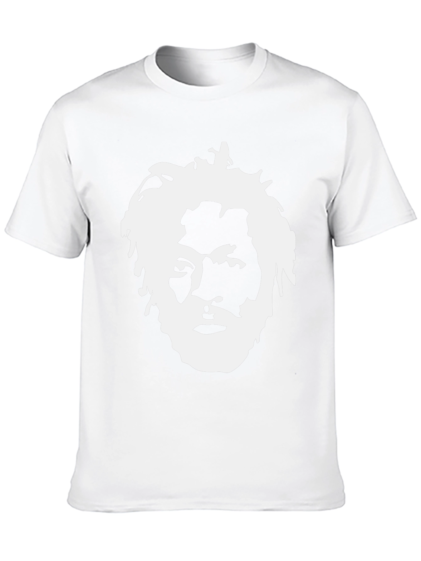 Bold Graphic Tee - White Portrait on Black