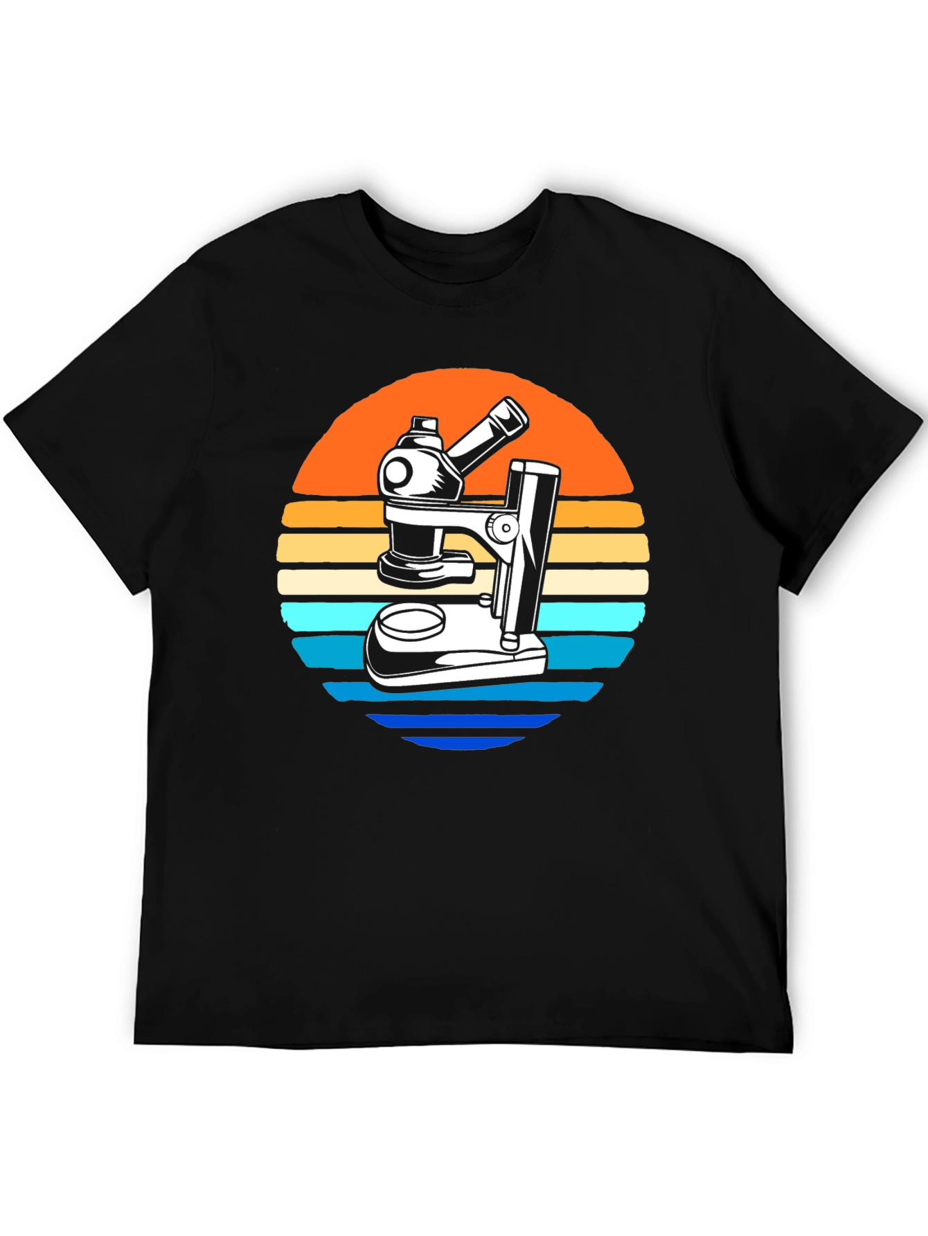 Retro Microscope Graphic T-Shirt - Science Lover Gift