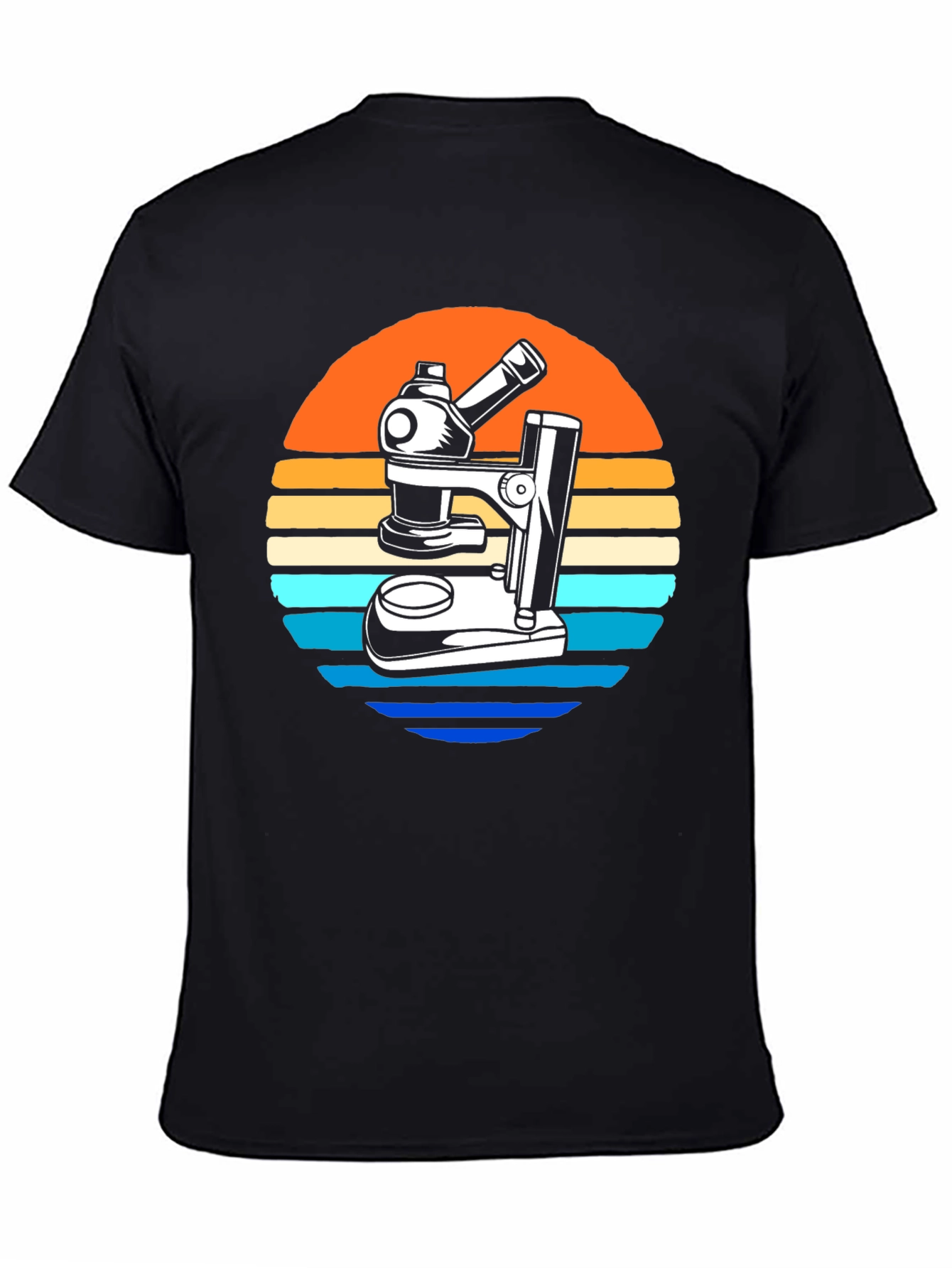 Retro Microscope Graphic T-Shirt - Science Lover Gift