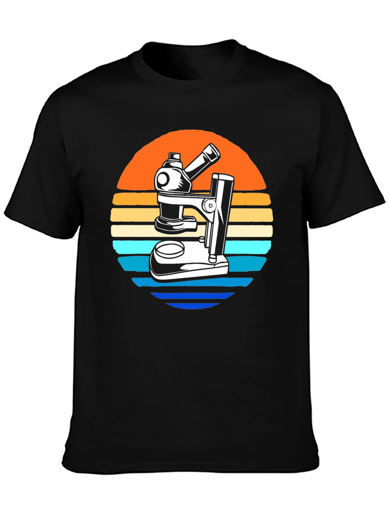 Retro Microscope Graphic T-Shirt - Science Lover Gift