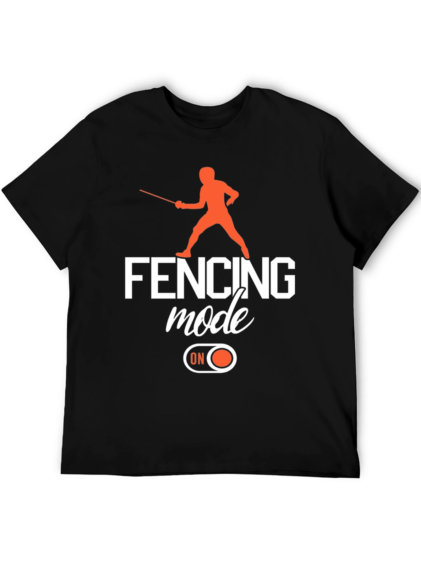 Fencing Mode On Black Graphic Tee