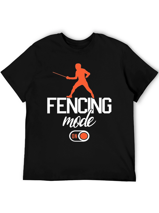 Fencing Mode On Black Graphic Tee