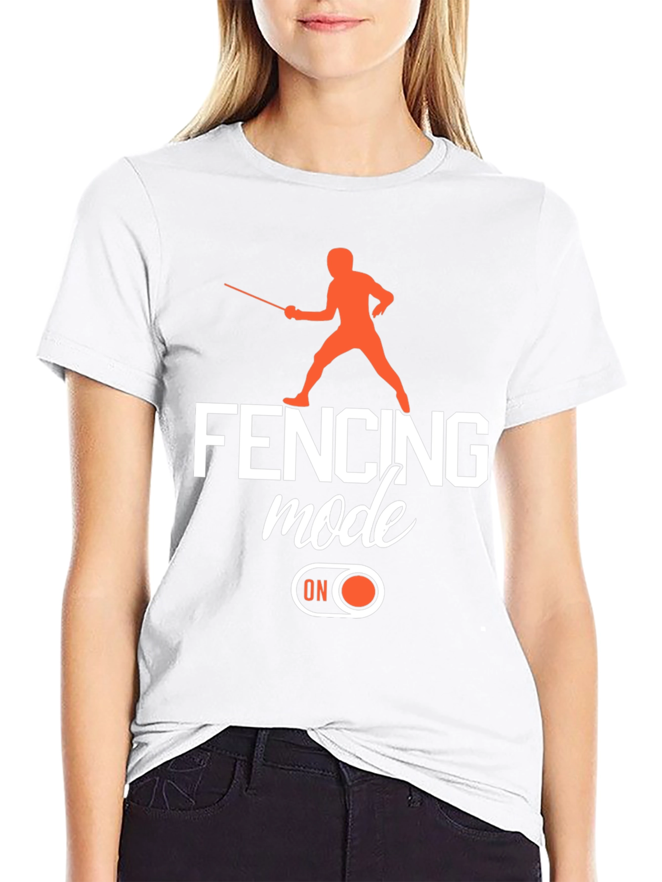 Fencing Mode On Black Graphic Tee