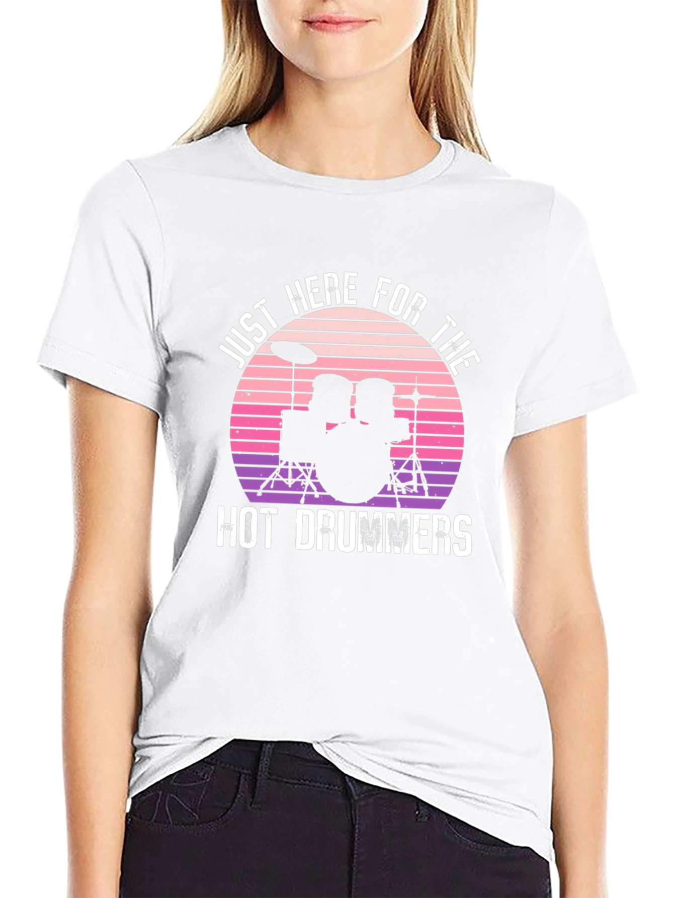 Just Here For The Hot Drummers Graphic T-Shirt