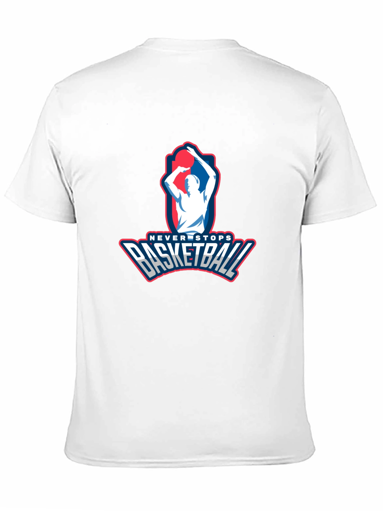 Never Stops Basketball Graphic Tee - Mens Black T-Shirt