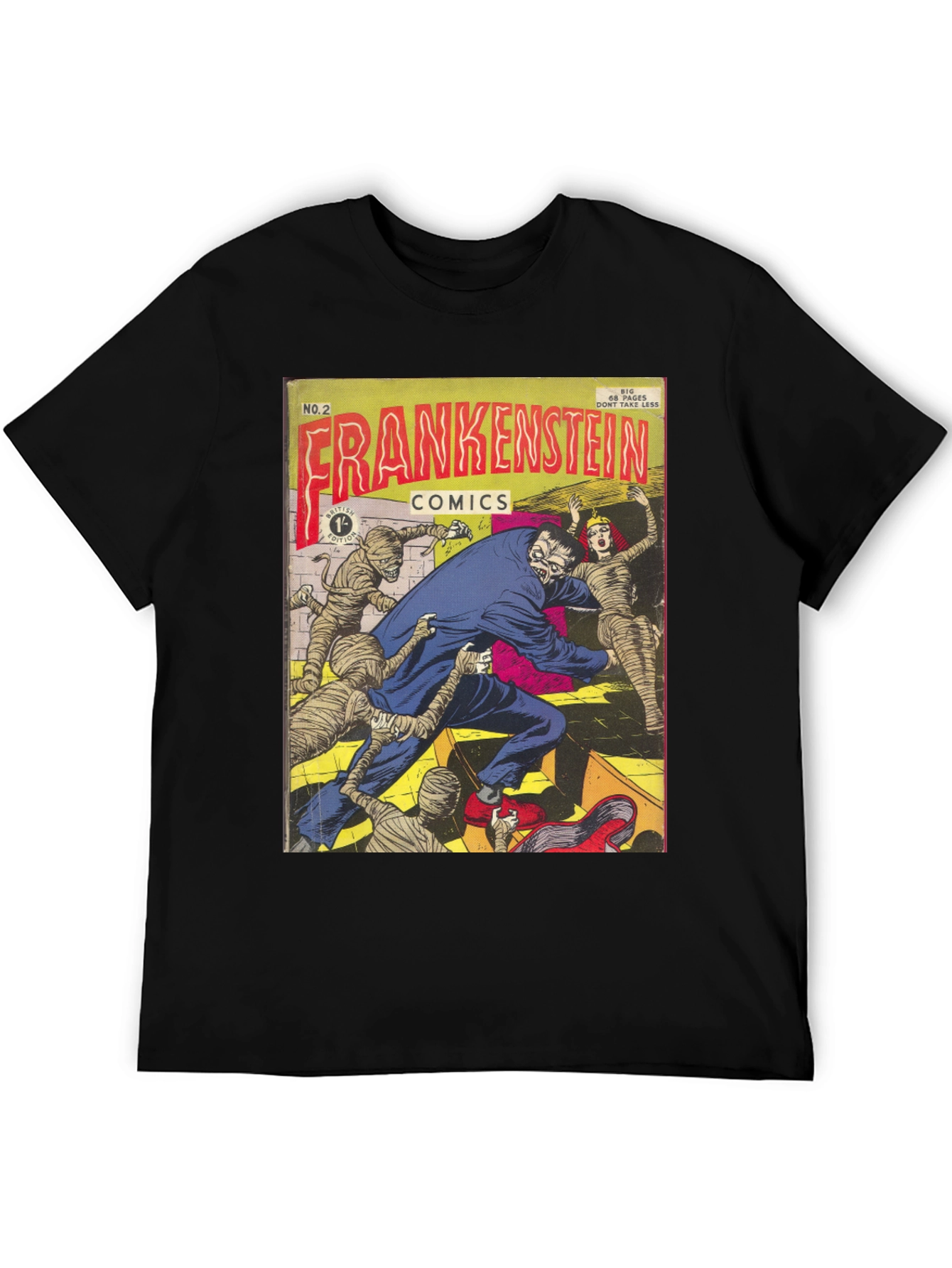 Frankenstein Comic Book Cover Graphic Tee