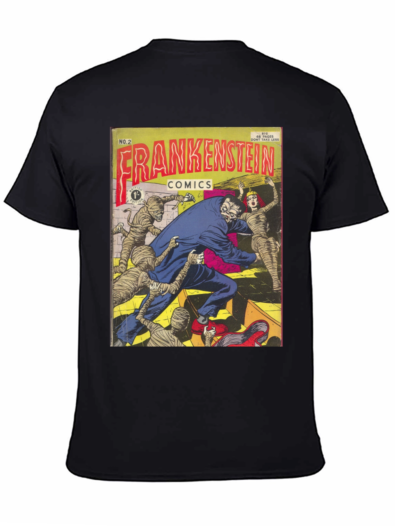 Frankenstein Comic Book Cover Graphic Tee