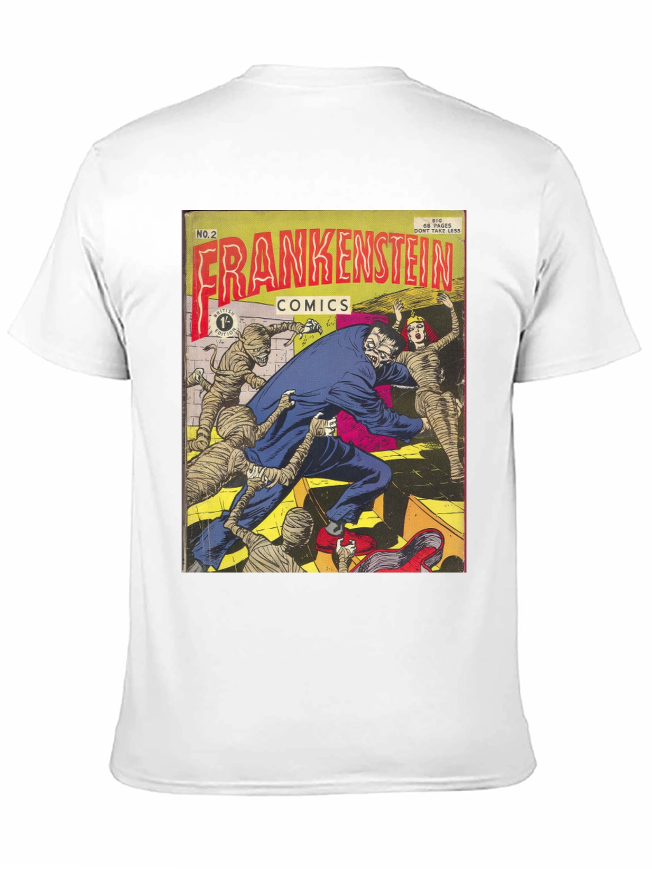 Frankenstein Comic Book Cover Graphic Tee