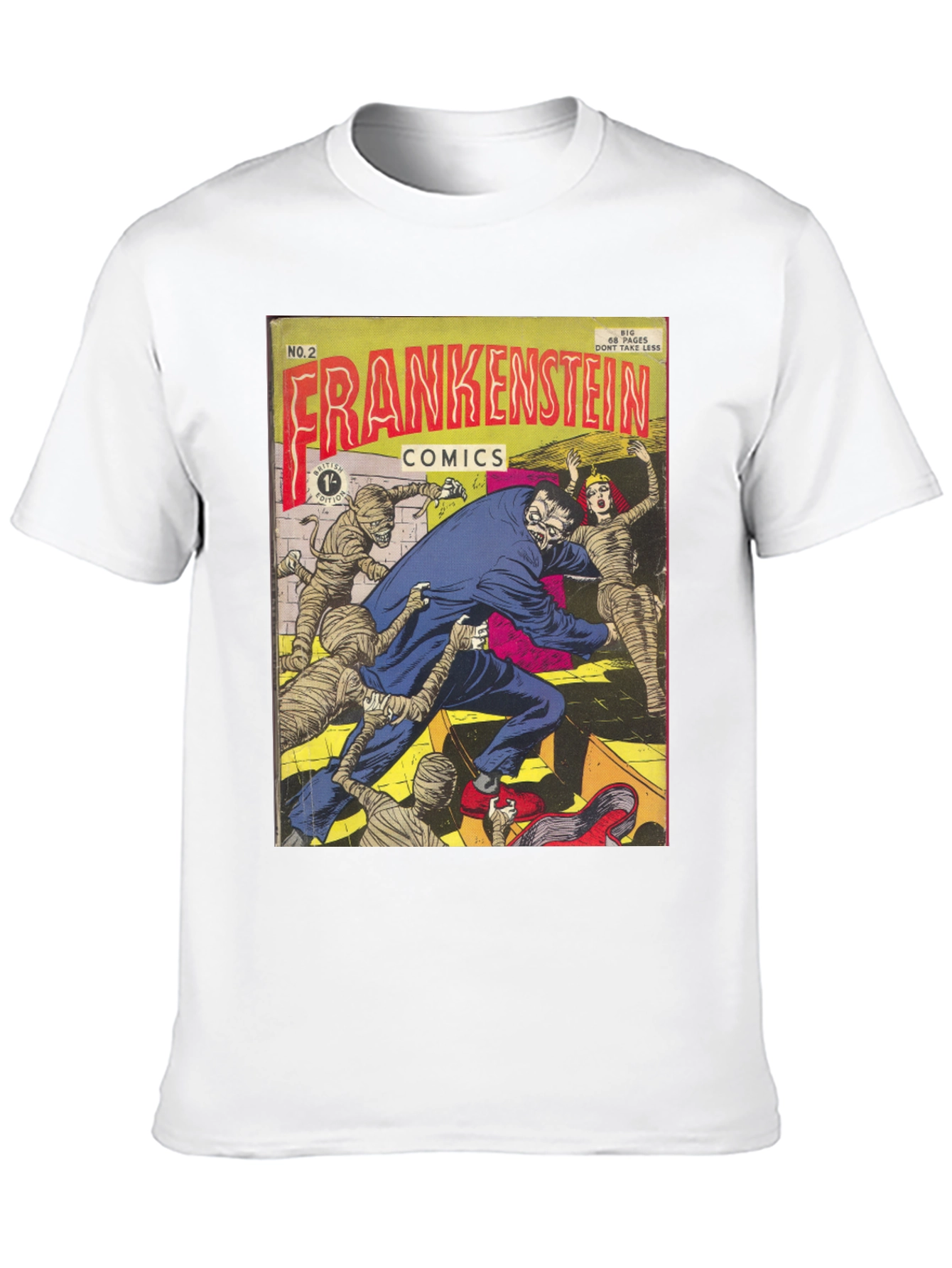 Frankenstein Comic Book Cover Graphic Tee