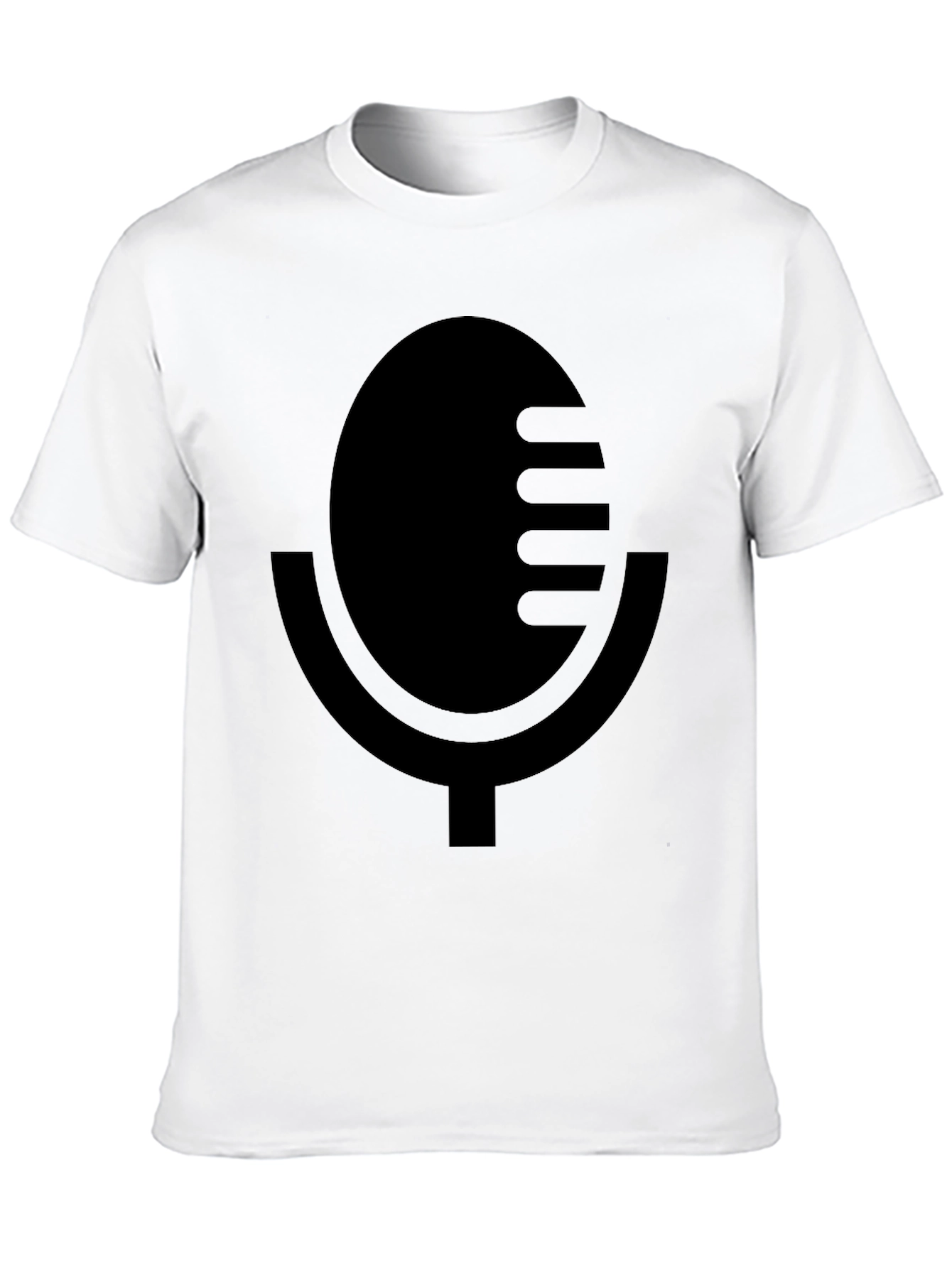 Black Microphone Graphic Tee - Podcast Ready