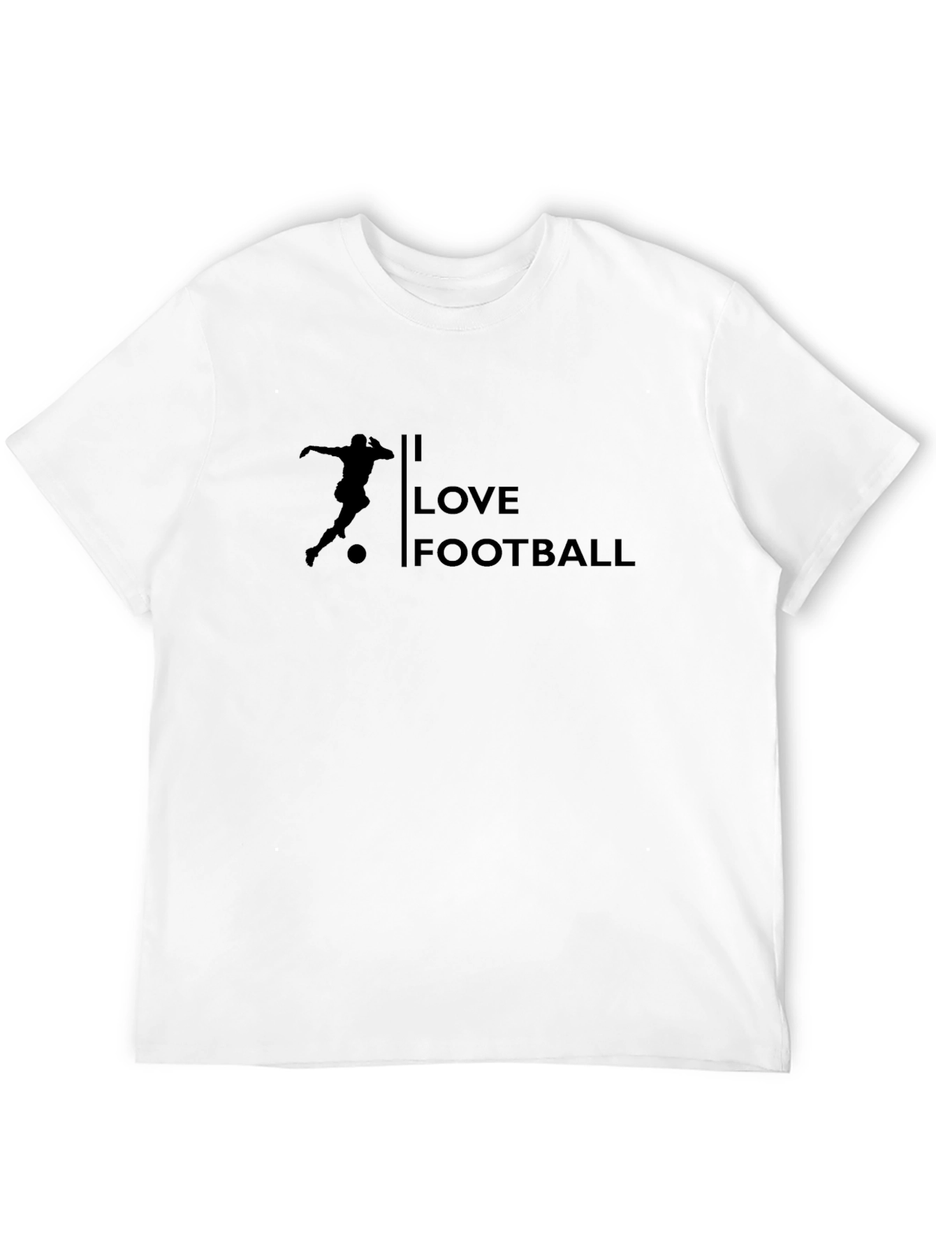 I Love Football T-Shirt Black Casual
