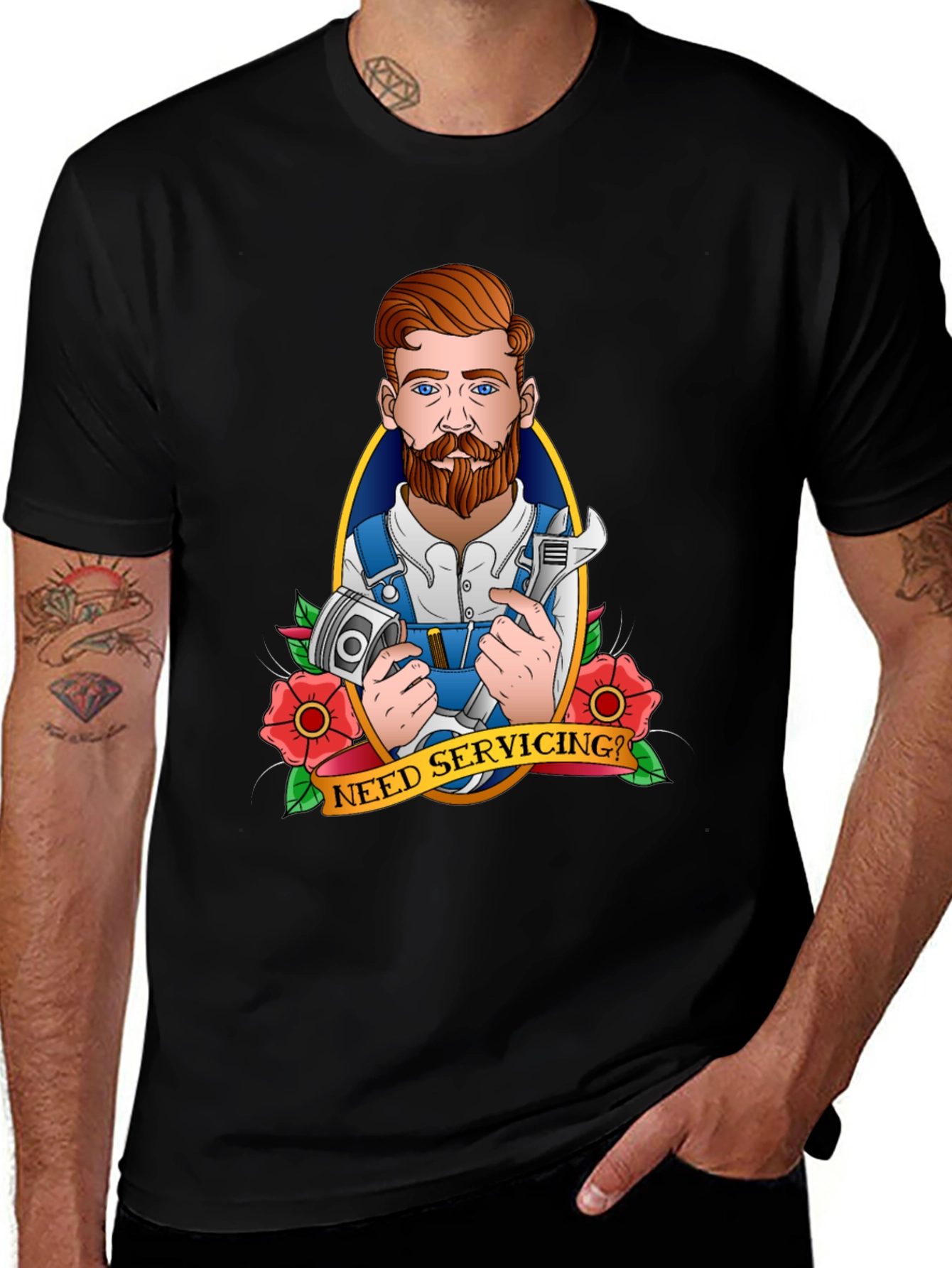 Need Servicing? Mechanic Graphic Tee