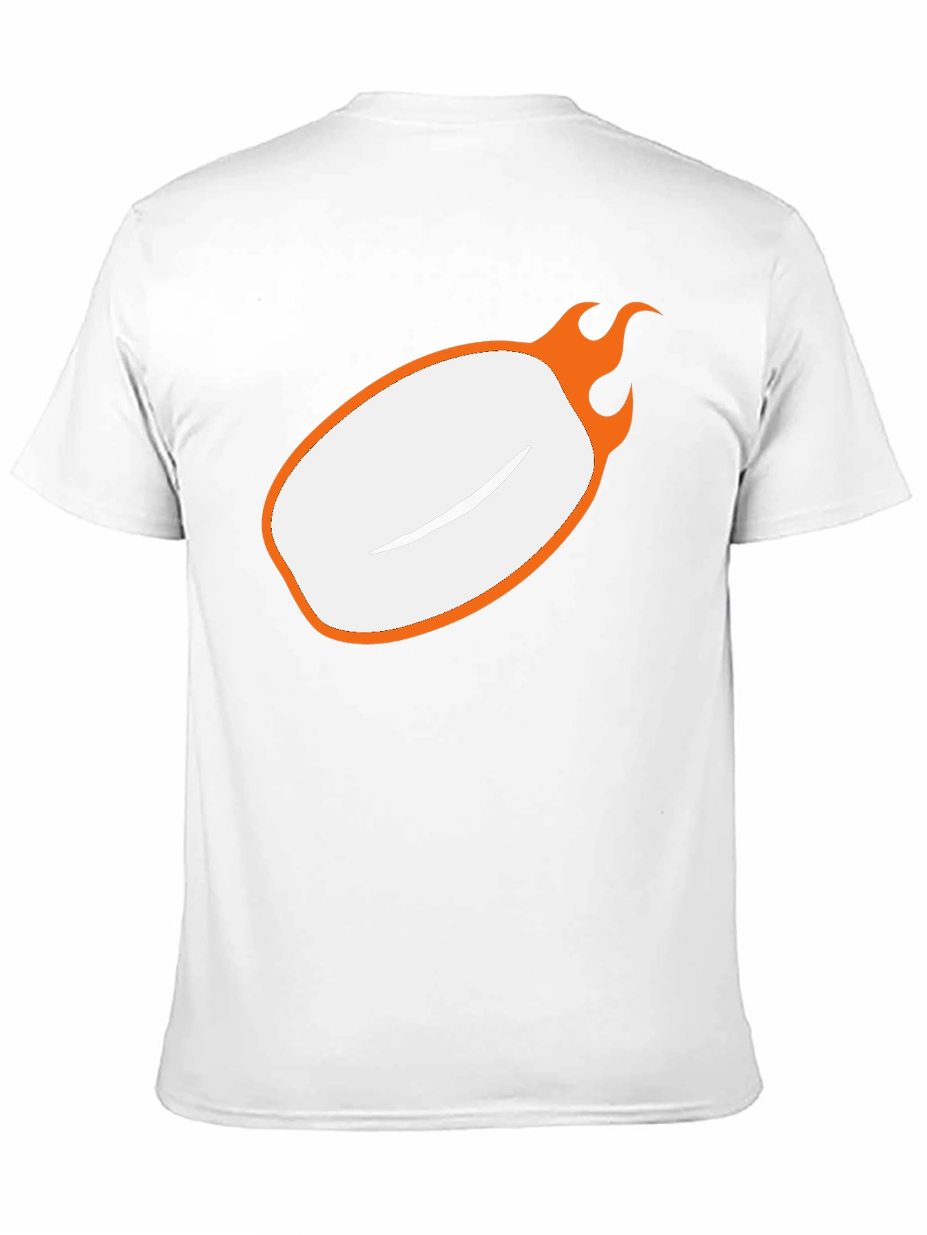 Mens Black Graphic Tee - Flaming Oval Design