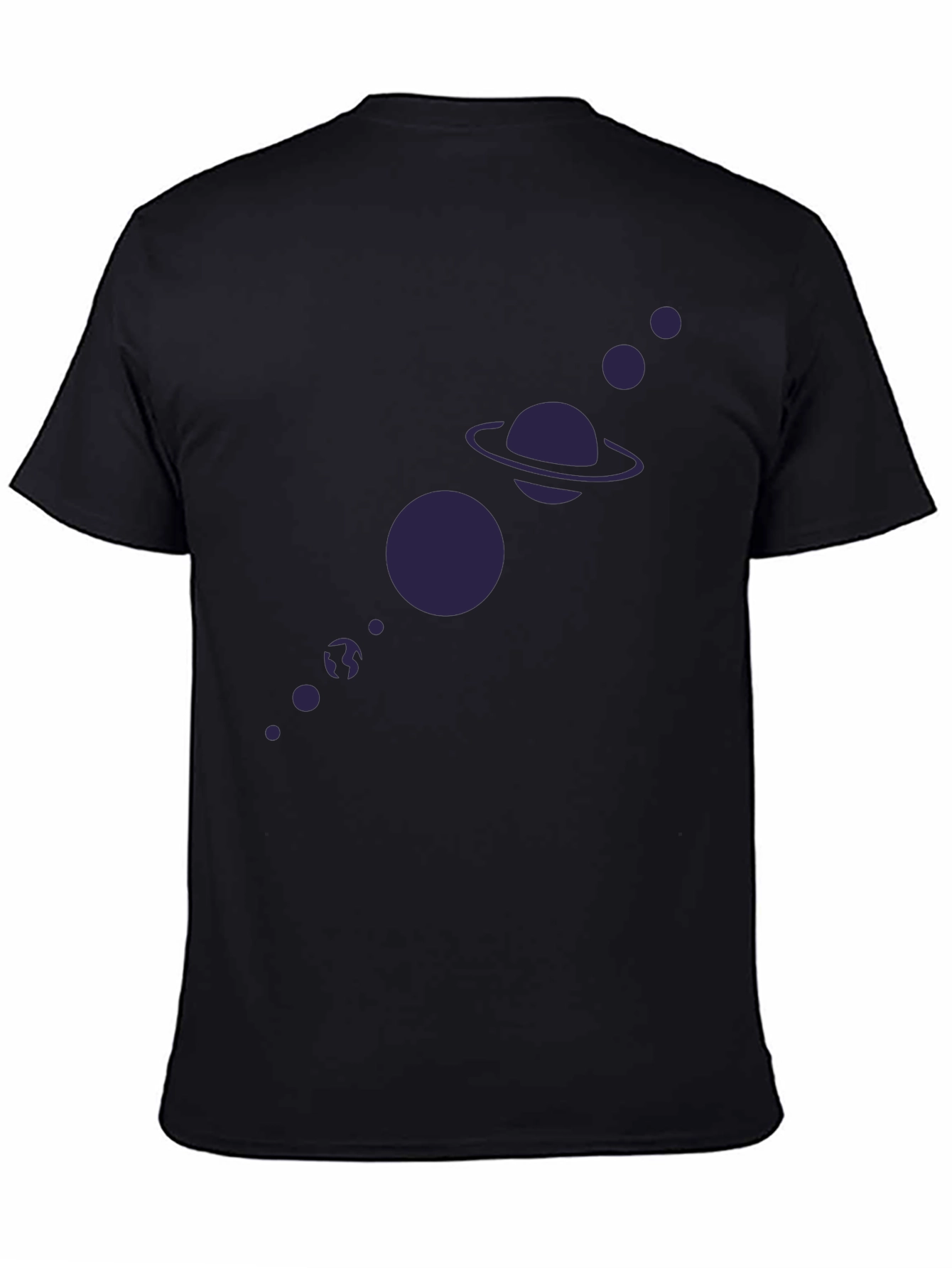 Planetary System Graphic Tee - Black Cotton T-Shirt