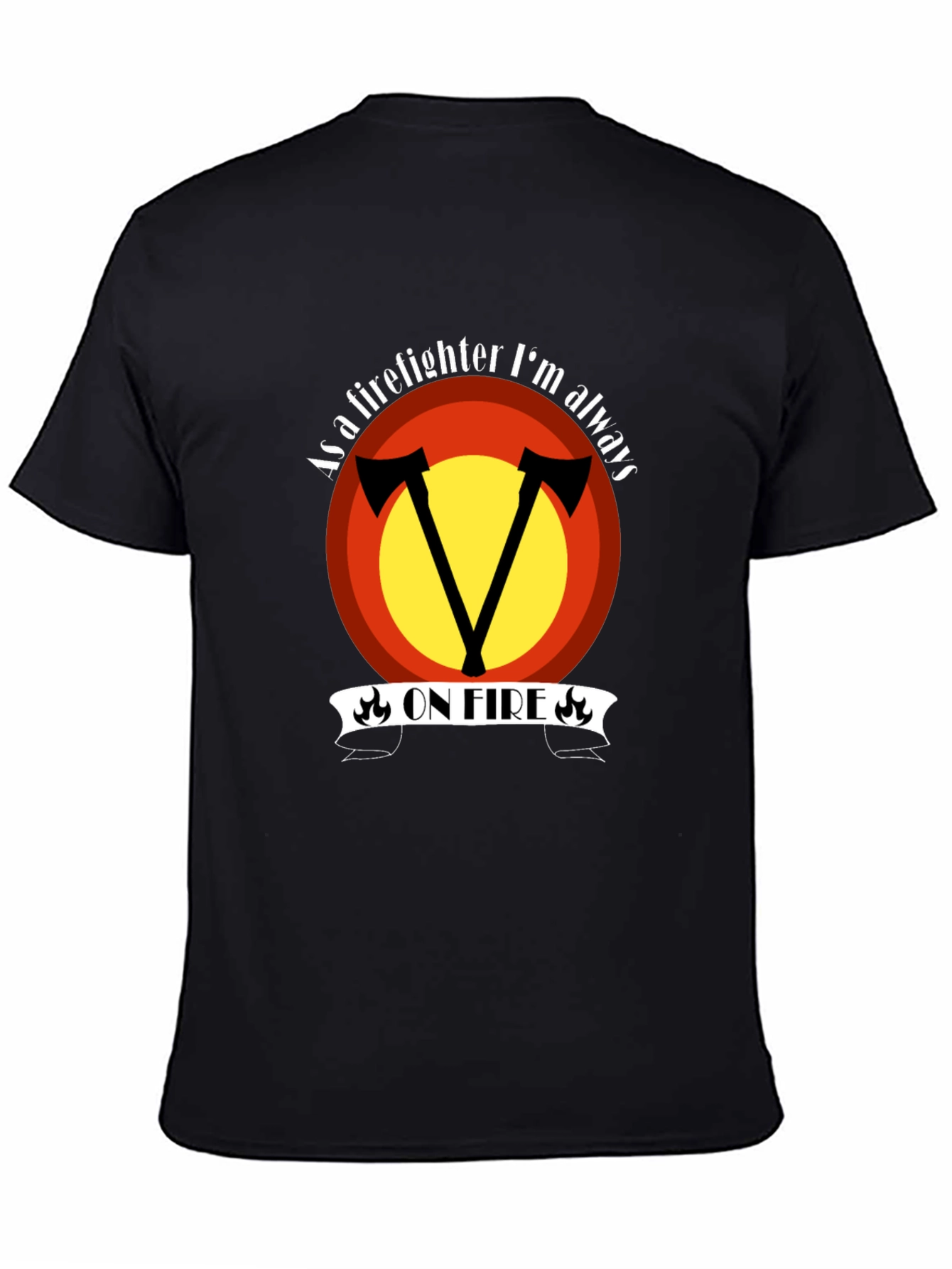 Firefighter On Fire Graphic Tee