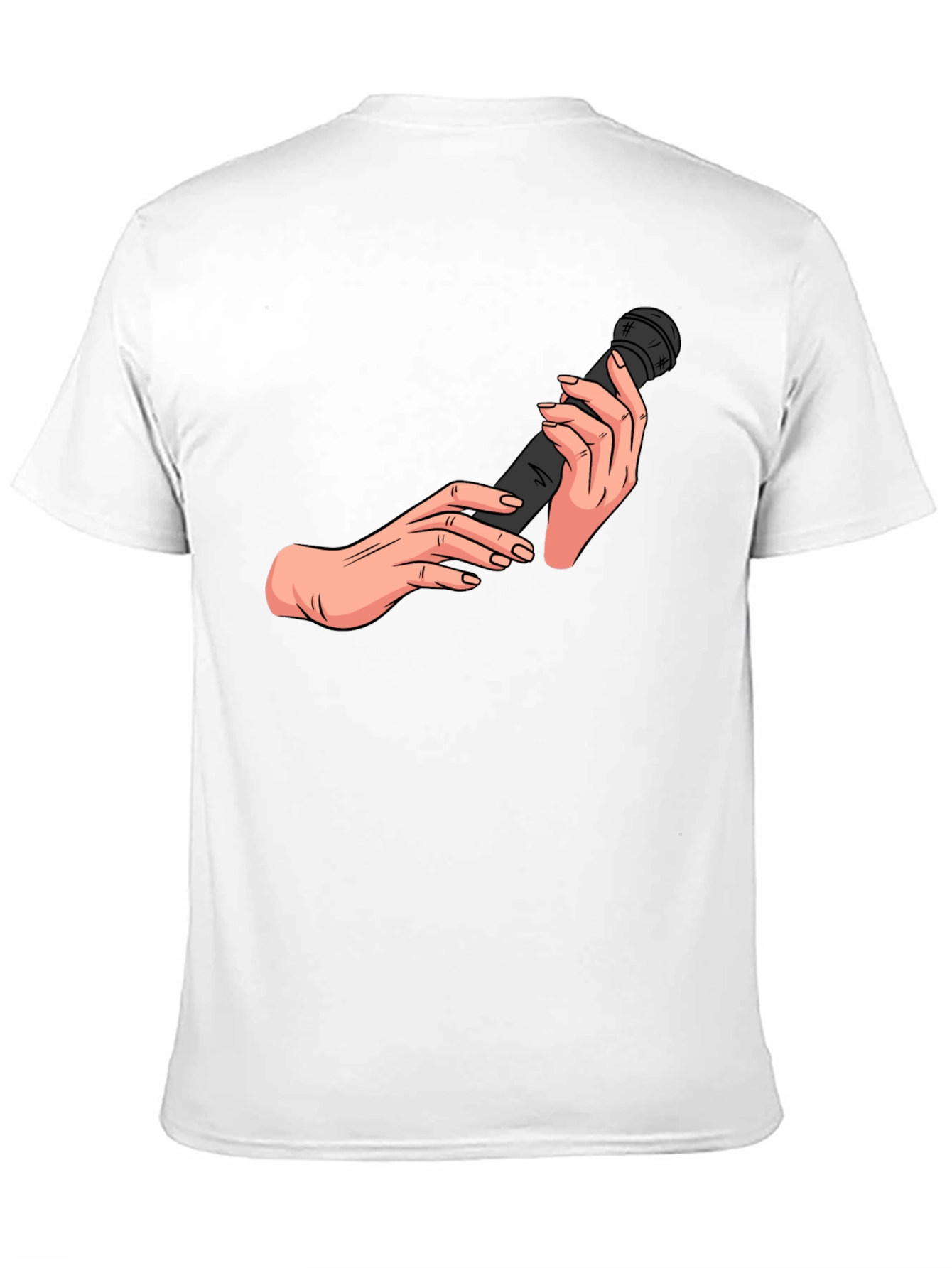Microphone Hands Black T-Shirt
