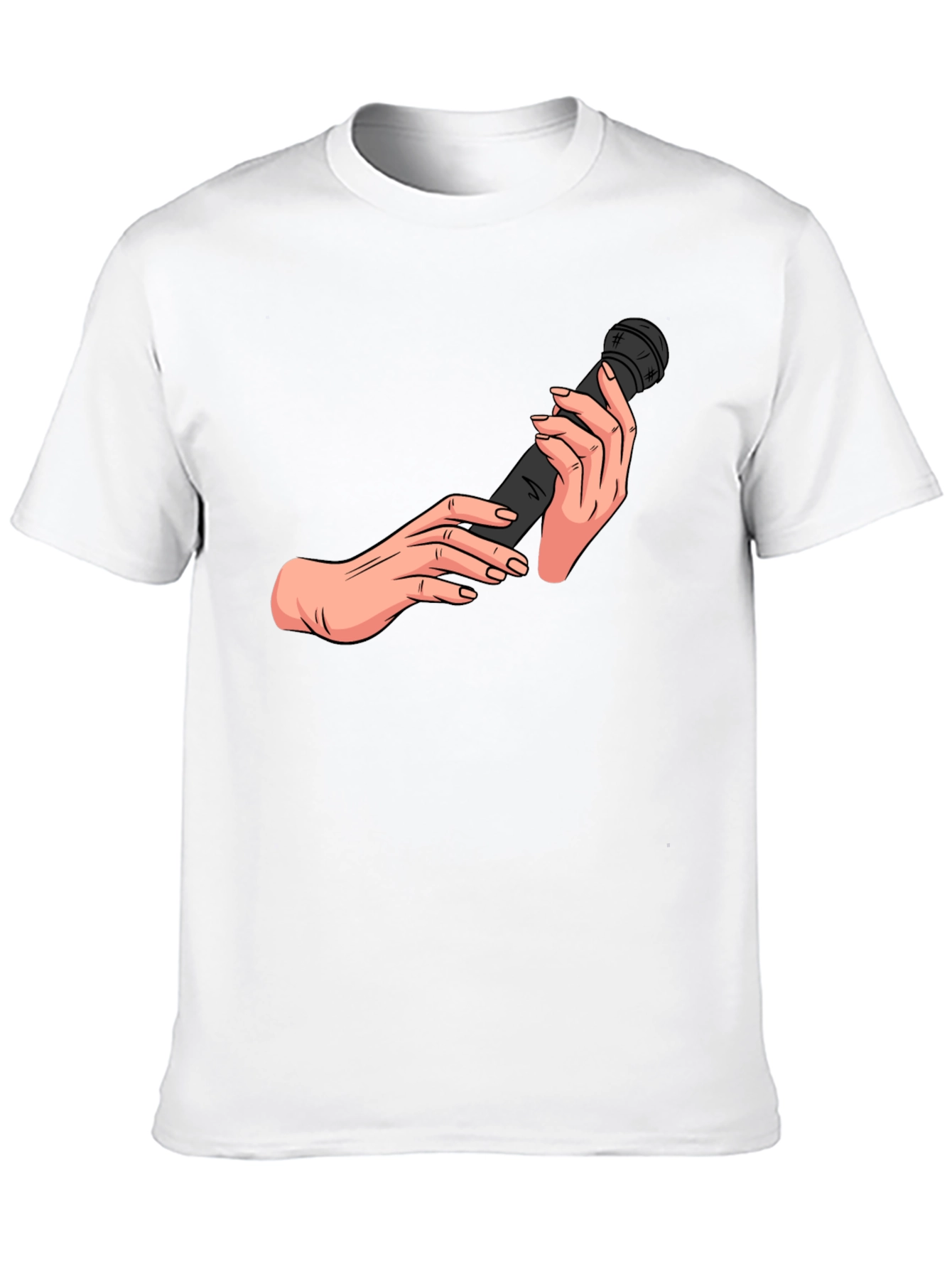 Microphone Hands Black T-Shirt