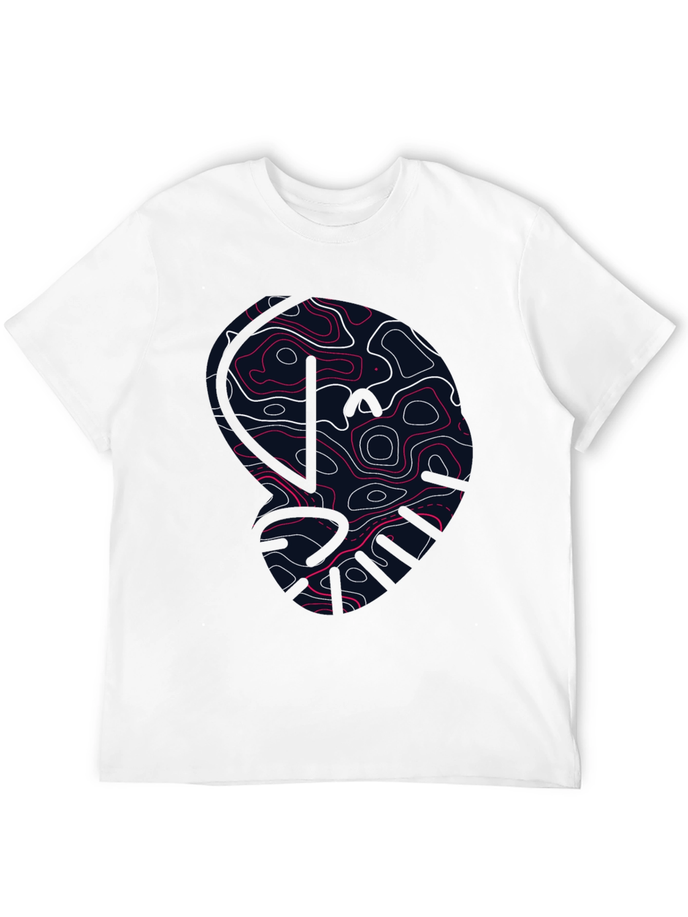 Abstract Topographic Map Graphic Print Tee