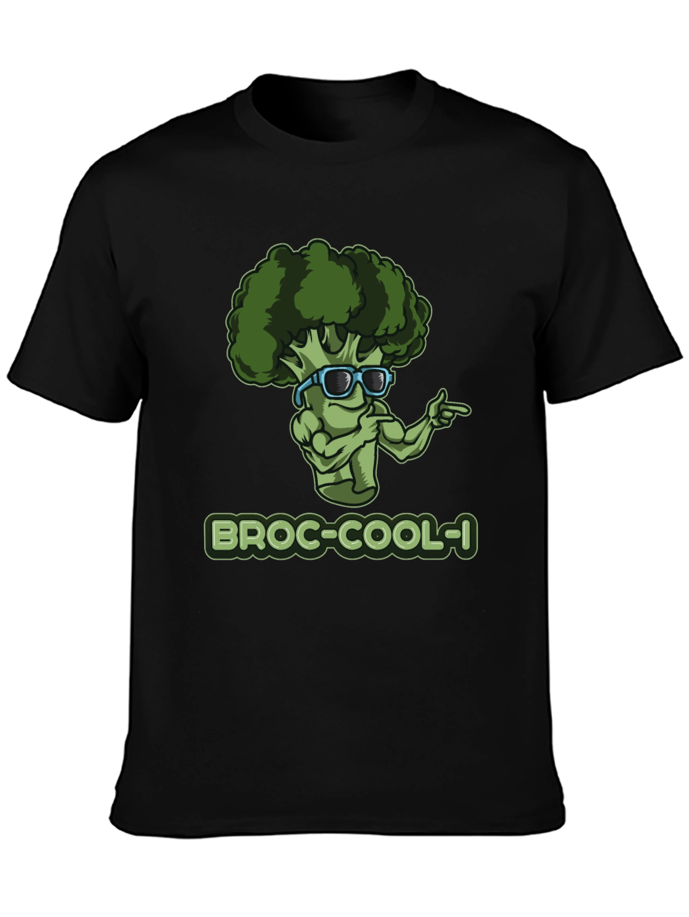 Broc-Cool-I T-Shirt - Funny Broccoli Graphic Tee