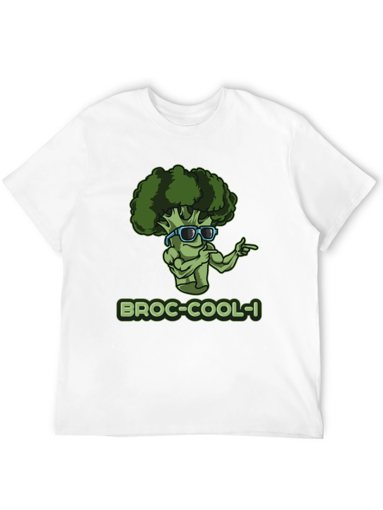 Broc-Cool-I T-Shirt - Funny Broccoli Graphic Tee