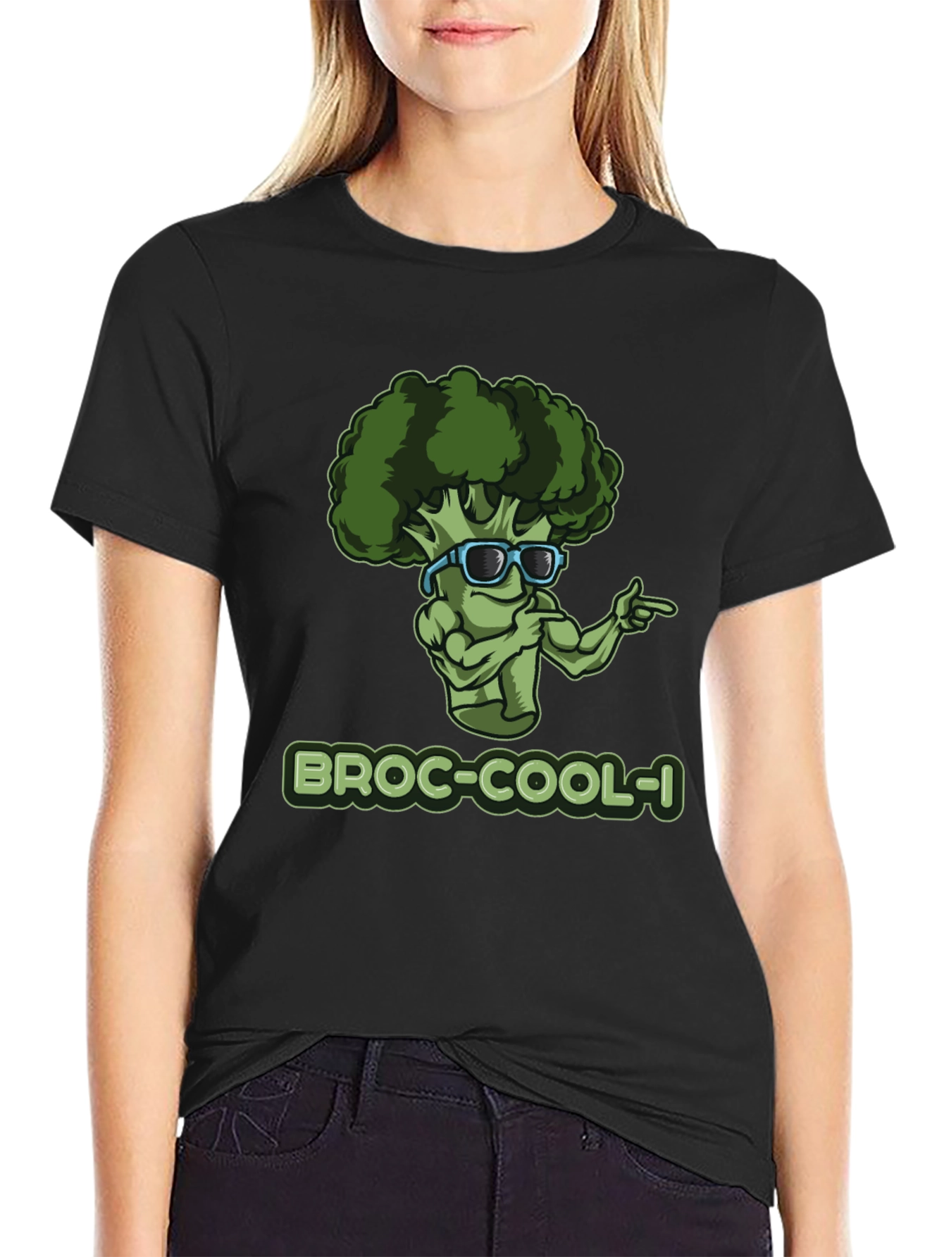 Broc-Cool-I T-Shirt - Funny Broccoli Graphic Tee