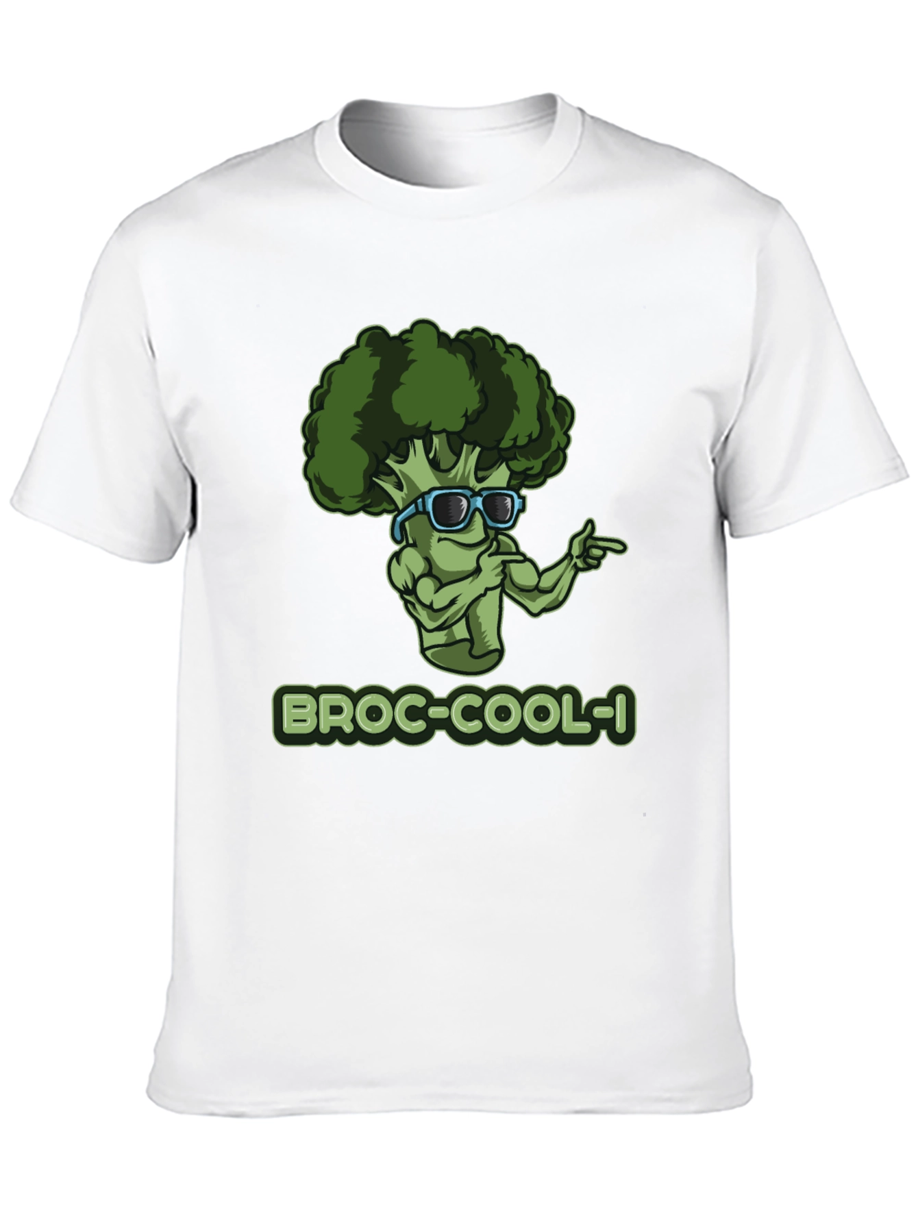 Broc-Cool-I T-Shirt - Funny Broccoli Graphic Tee