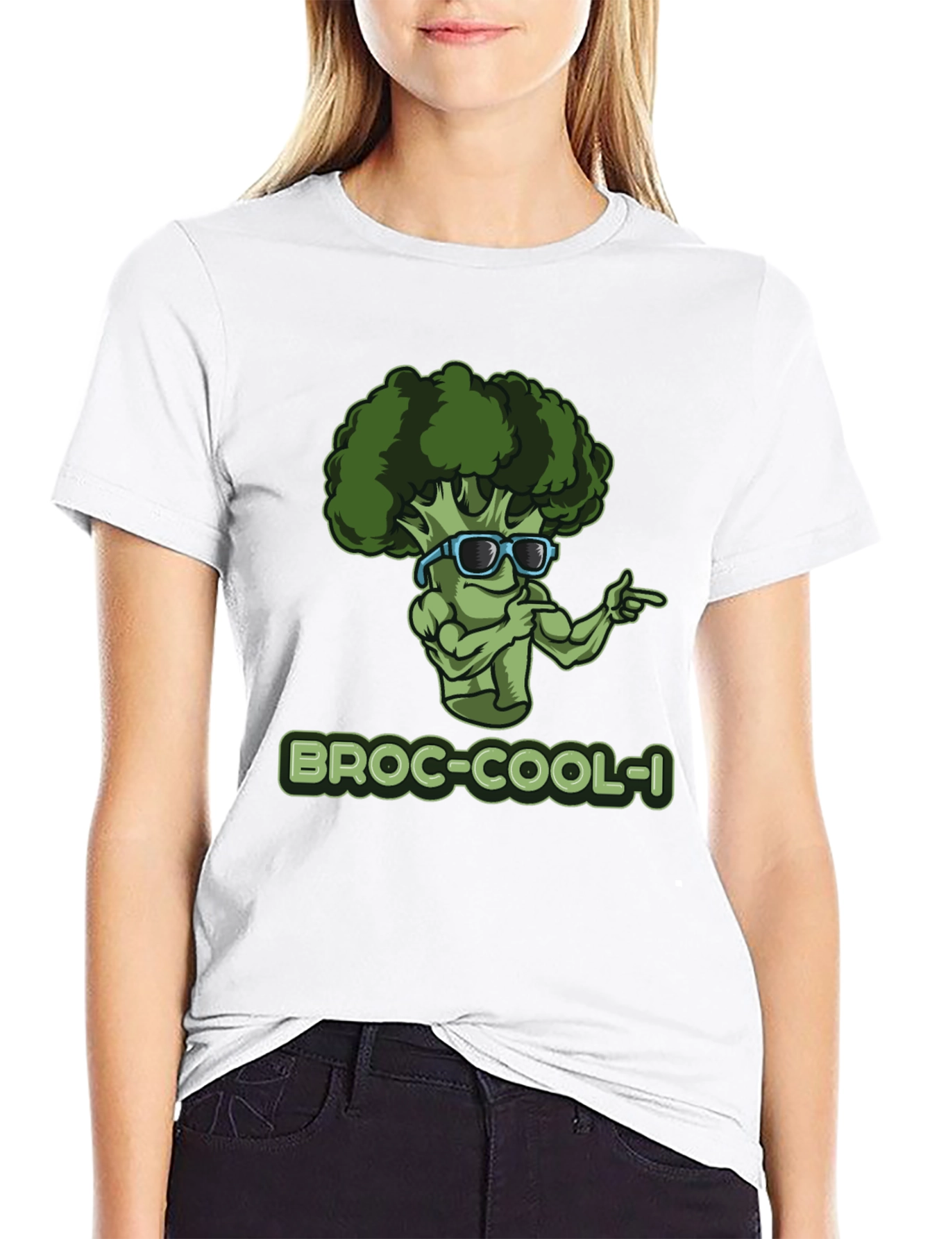 Broc-Cool-I T-Shirt - Funny Broccoli Graphic Tee
