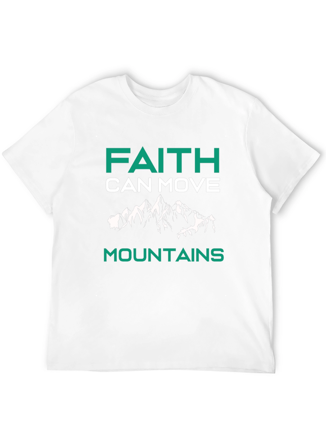 Faith Can Move Mountains Graphic Tee - Black