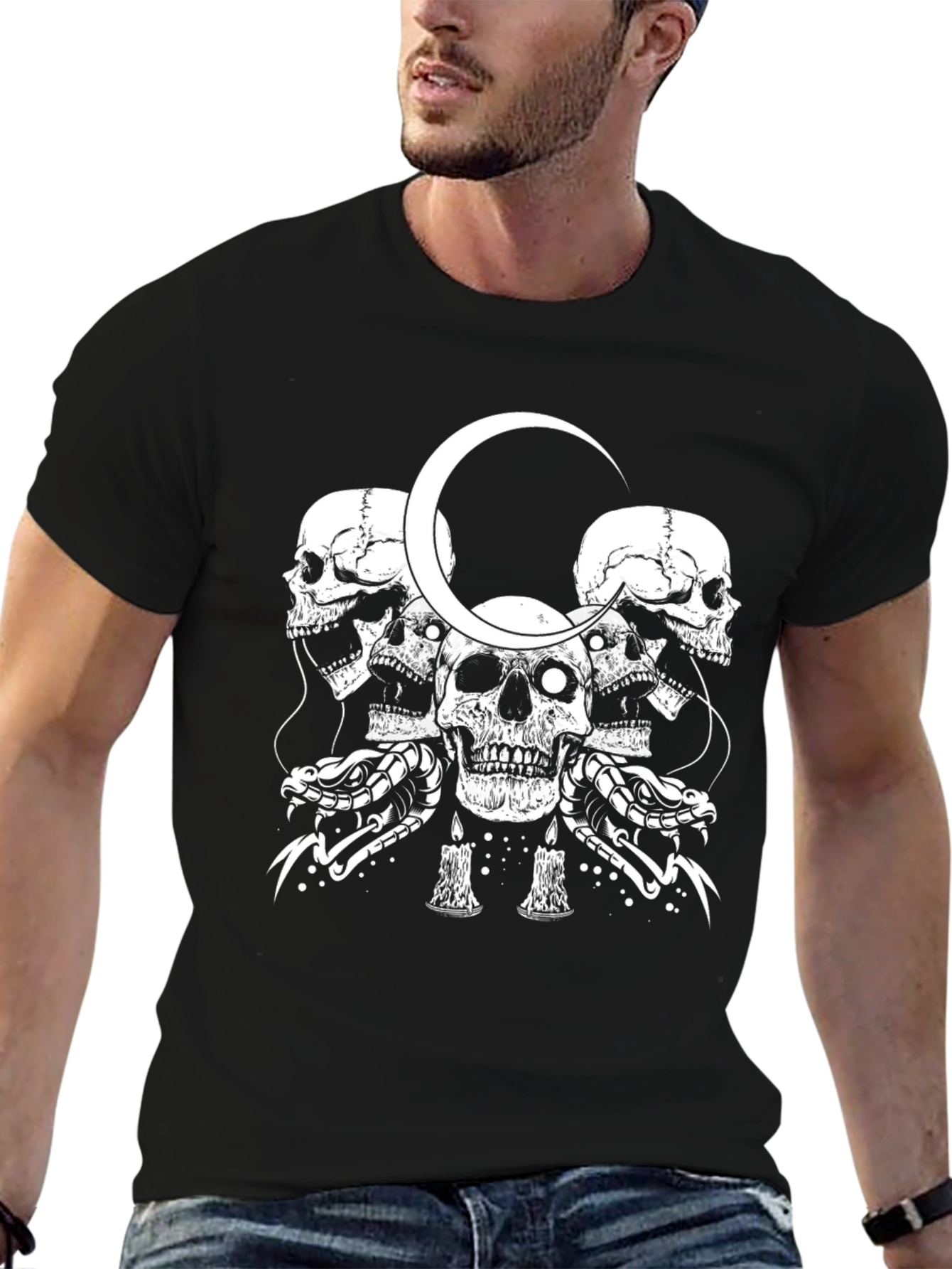Skull & Serpent Graphic T-Shirt