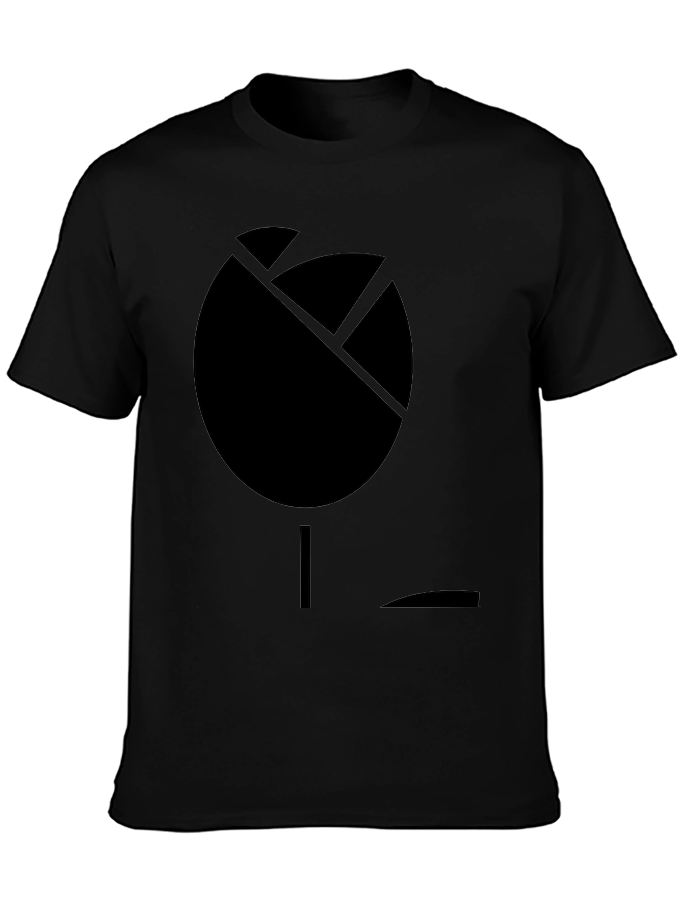 Abstract Rose Graphic Black T-Shirt