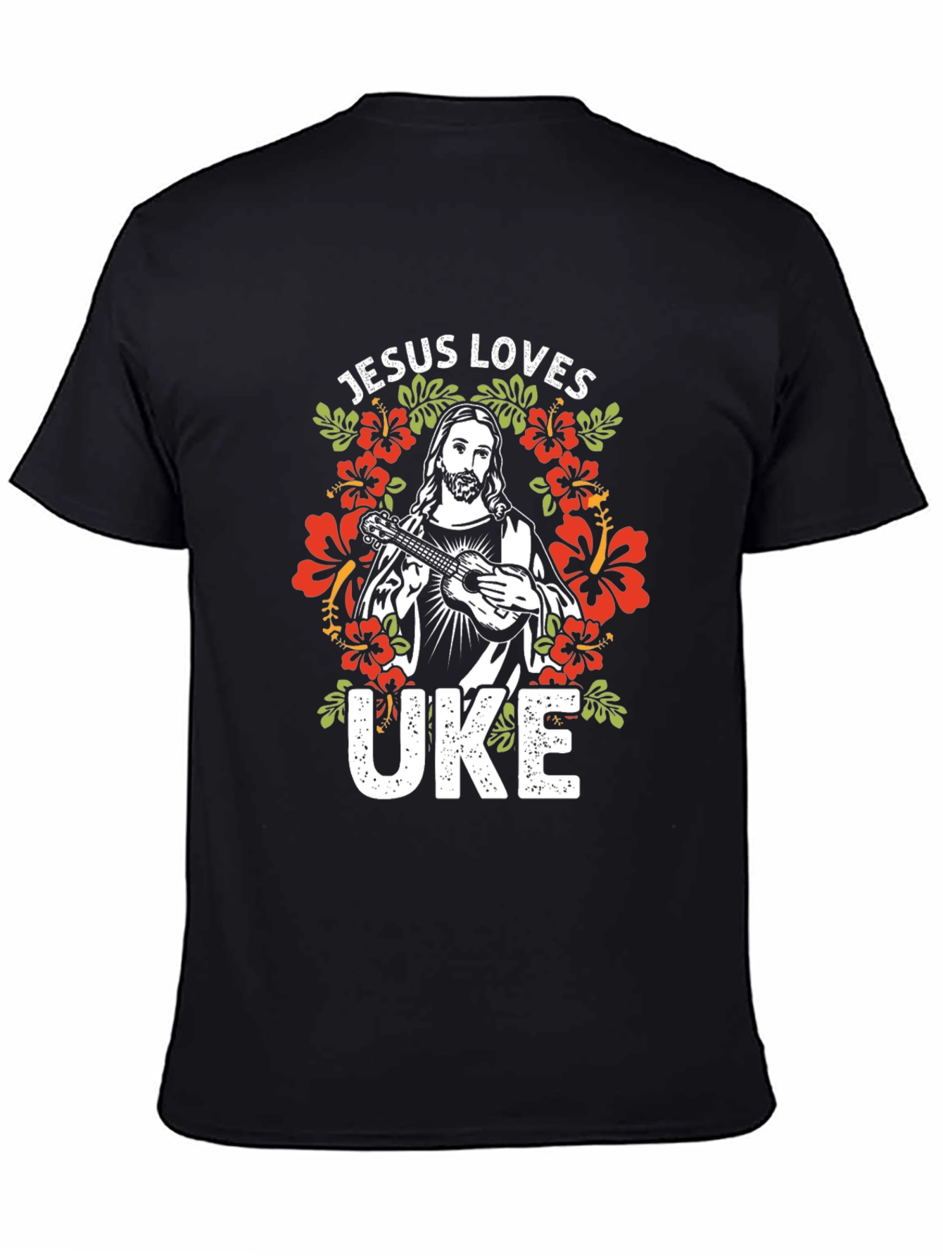 Jesus Loves Uke T-Shirt - Graphic Tee
