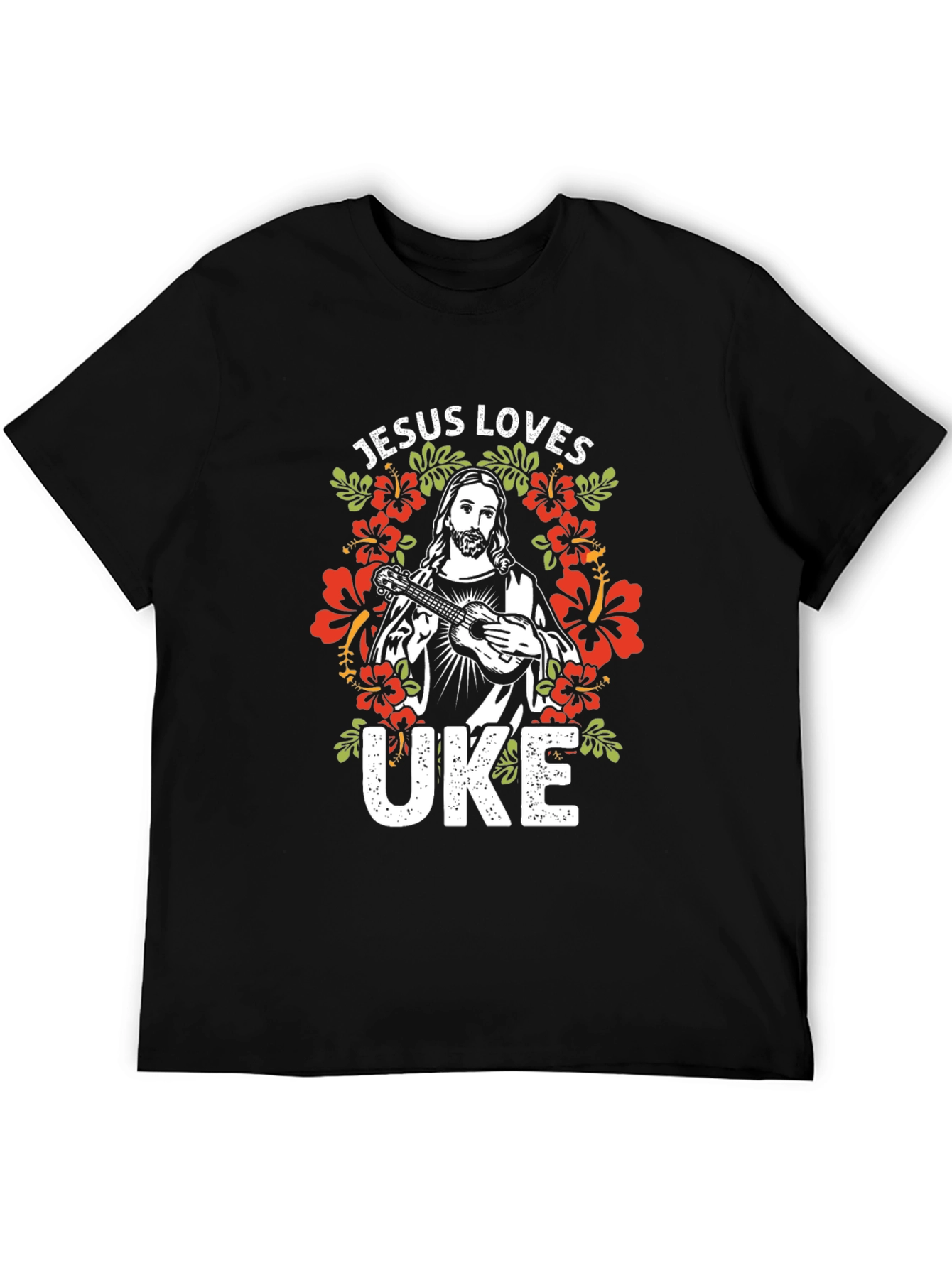 Jesus Loves Uke T-Shirt - Graphic Tee