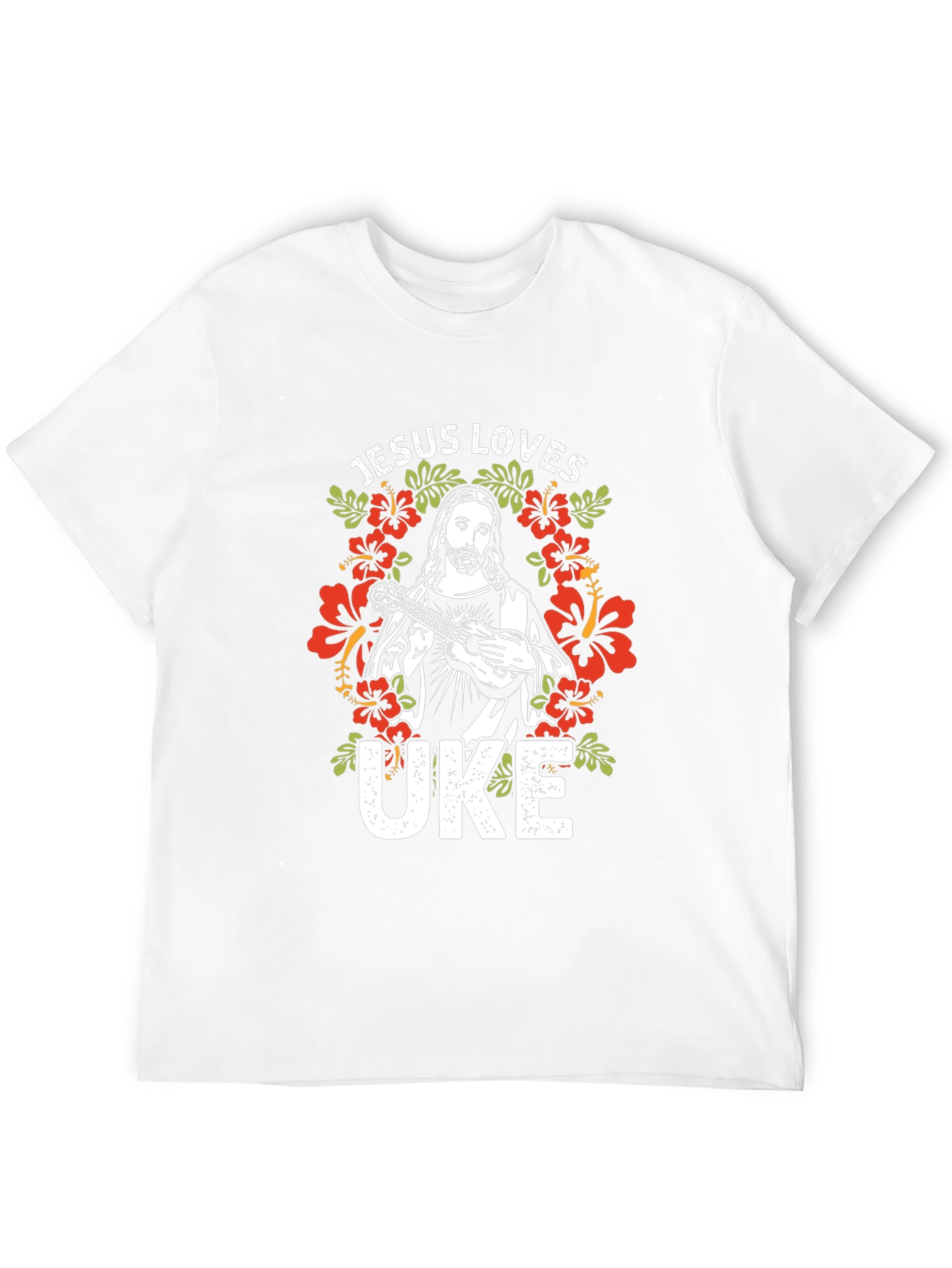 Jesus Loves Uke T-Shirt - Graphic Tee