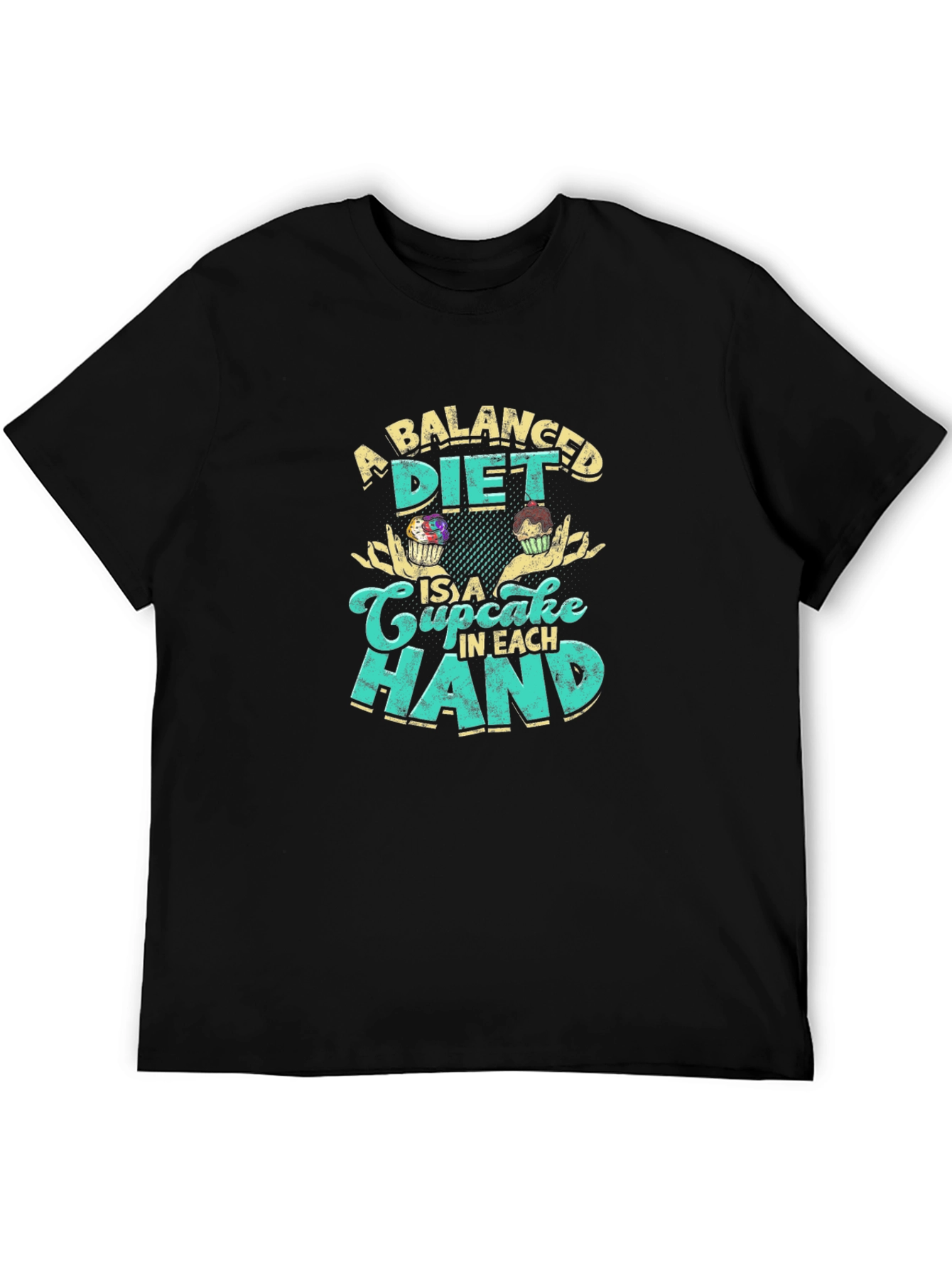 Funny Cupcake Diet Graphic T-Shirt