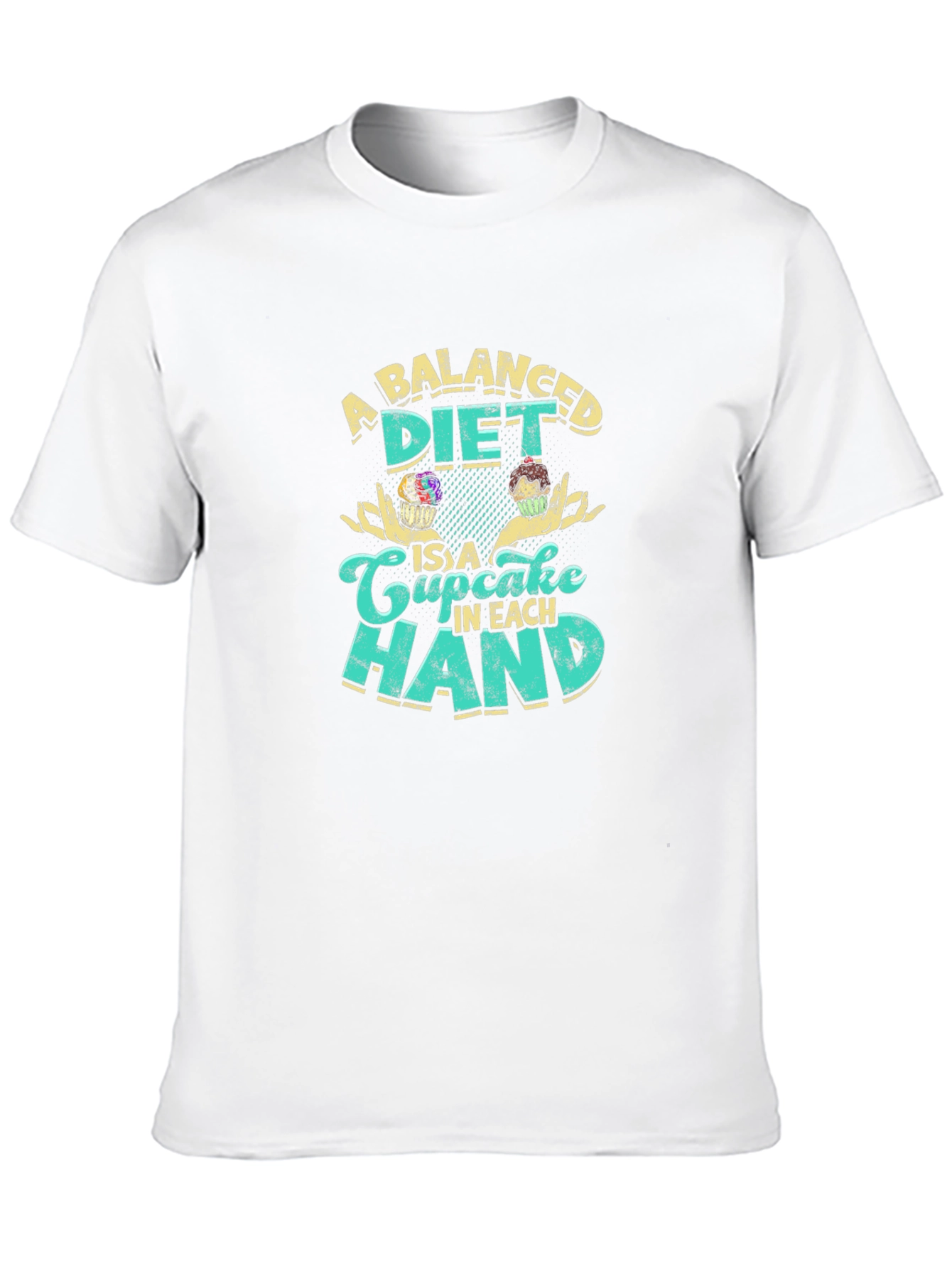 Funny Cupcake Diet Graphic T-Shirt