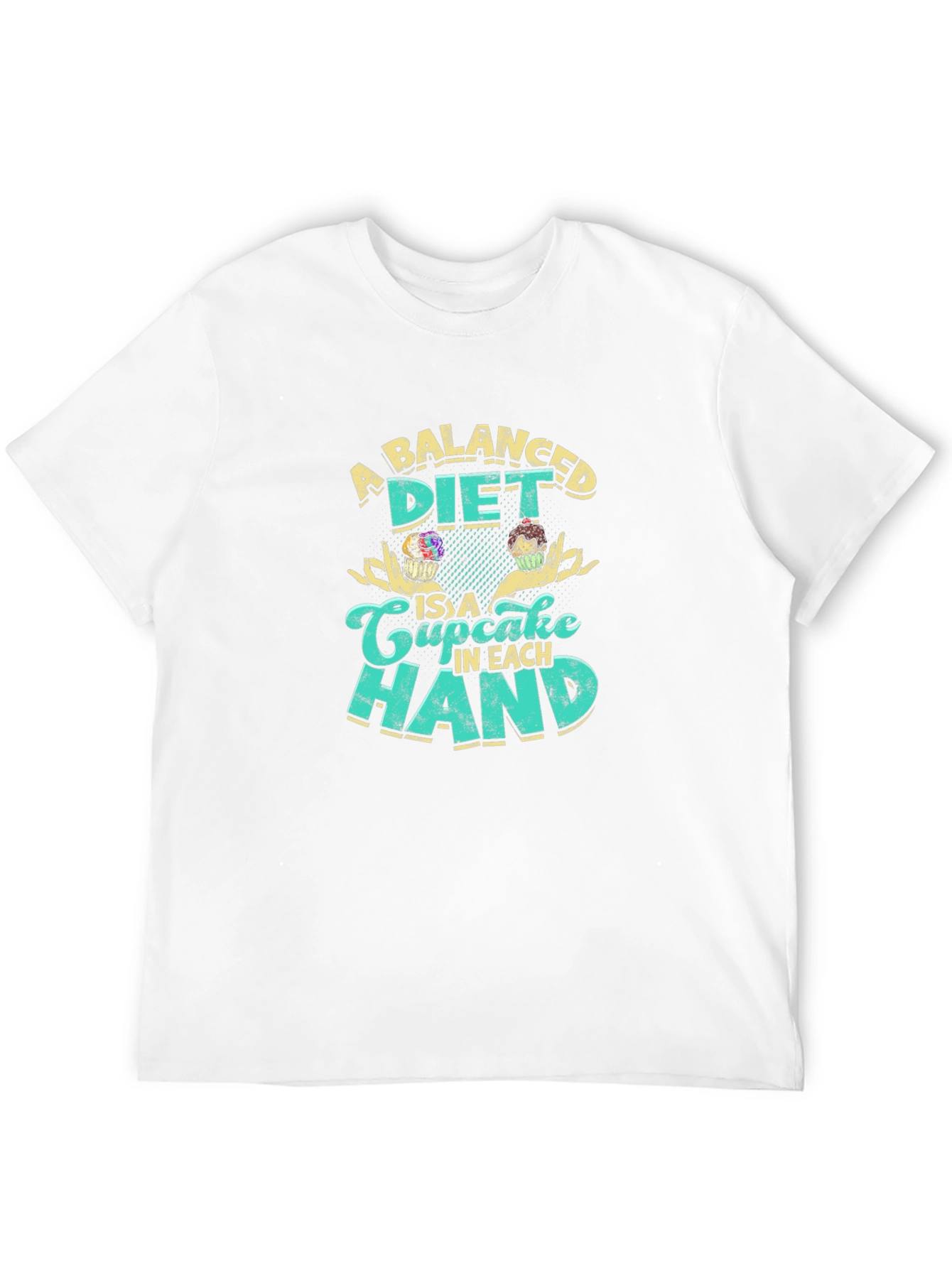 Funny Cupcake Diet Graphic T-Shirt
