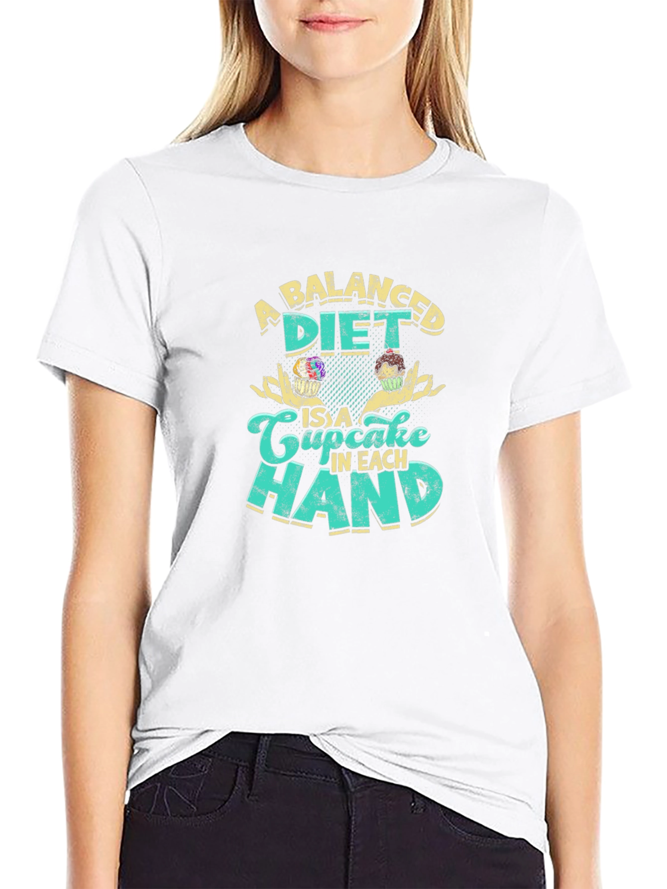 Funny Cupcake Diet Graphic T-Shirt