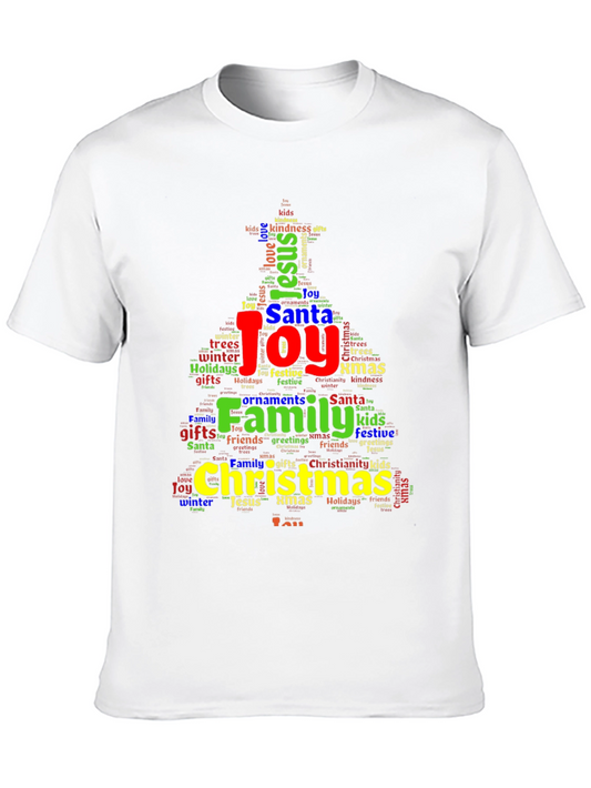 Christmas Word Art Tree Graphic Tee