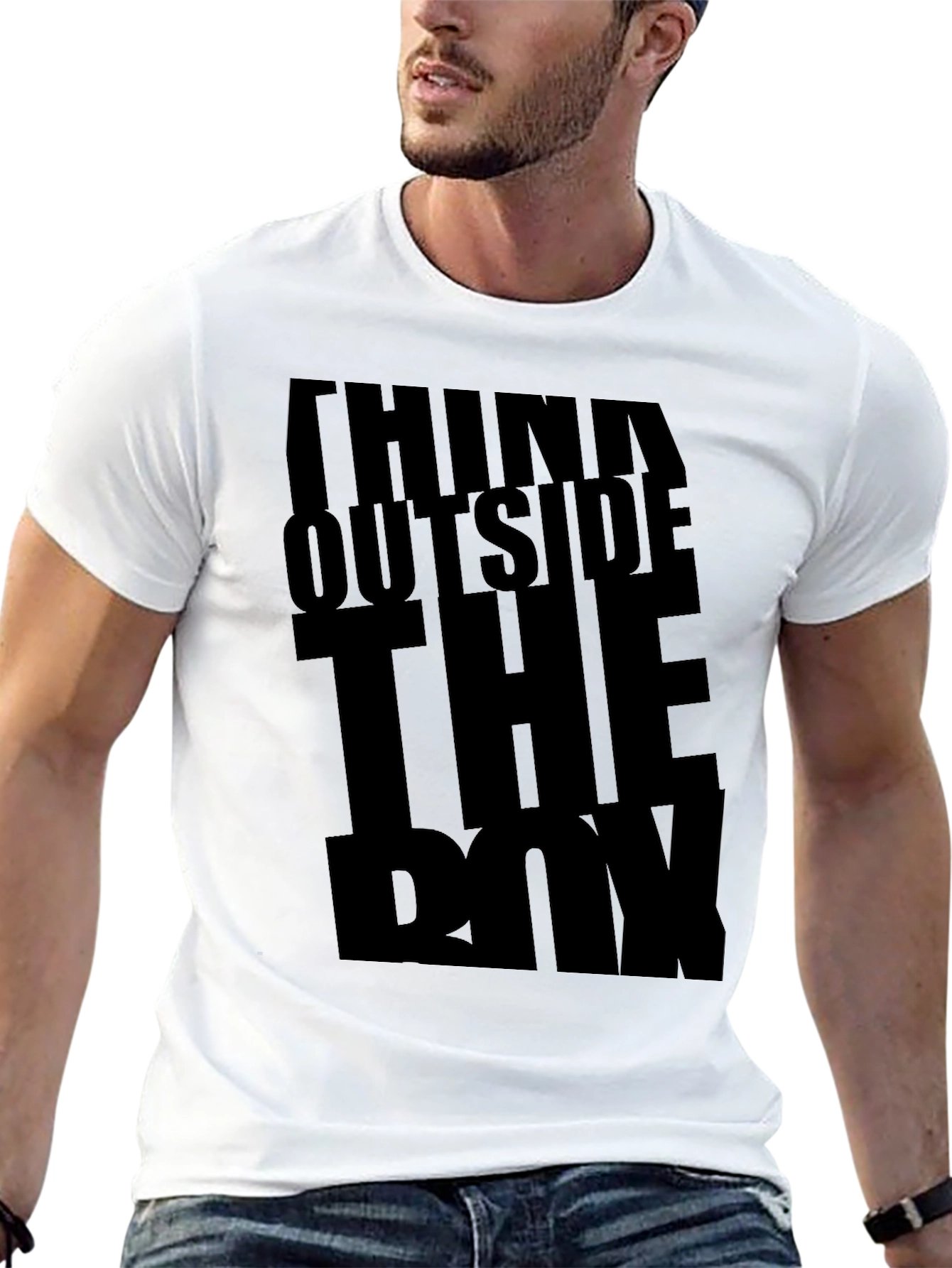 Think Outside the Box Graphic Tee - Black