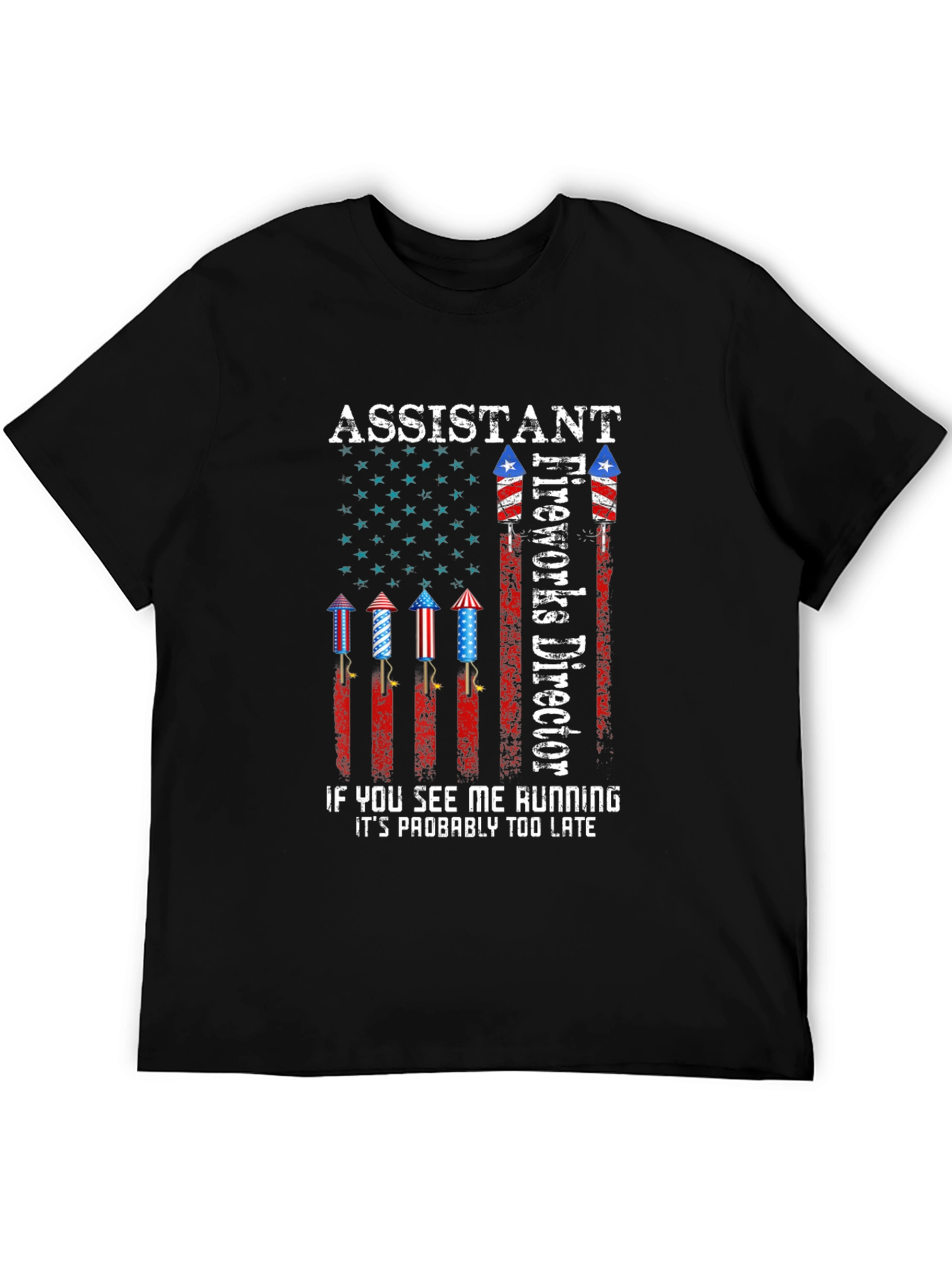 Assistant Fireworks Director T-Shirt - Patriotic Design